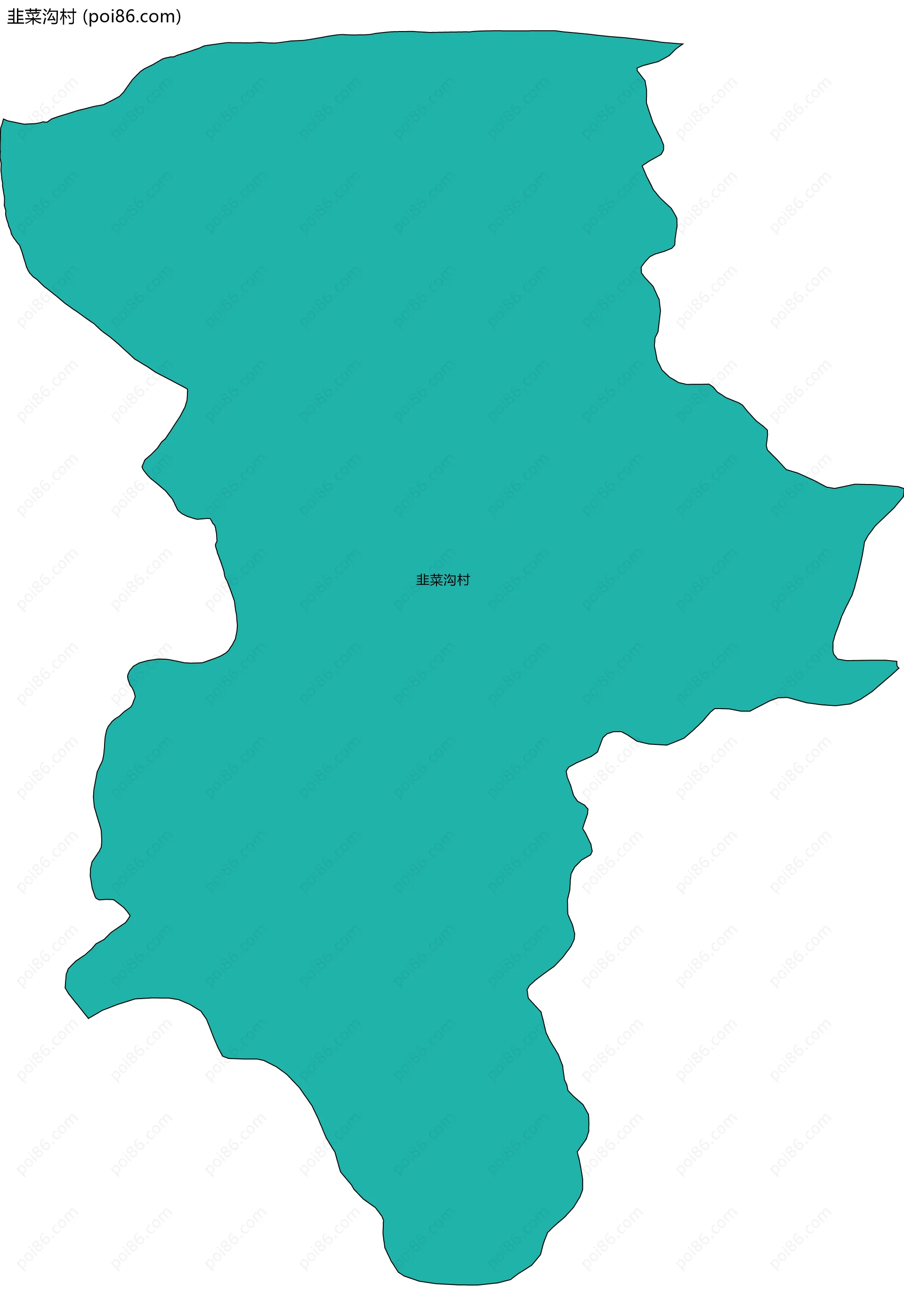 韭菜沟村边界地图