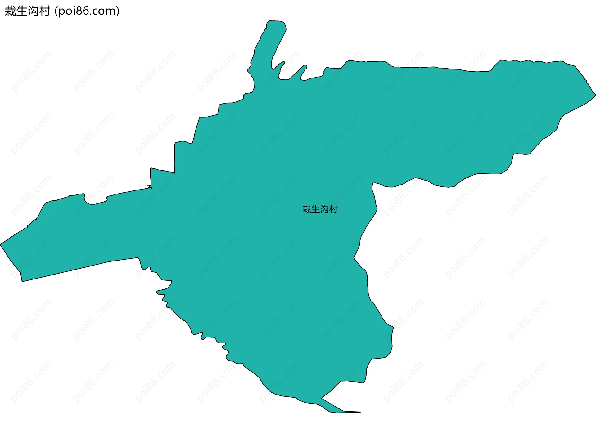 栽生沟村边界地图