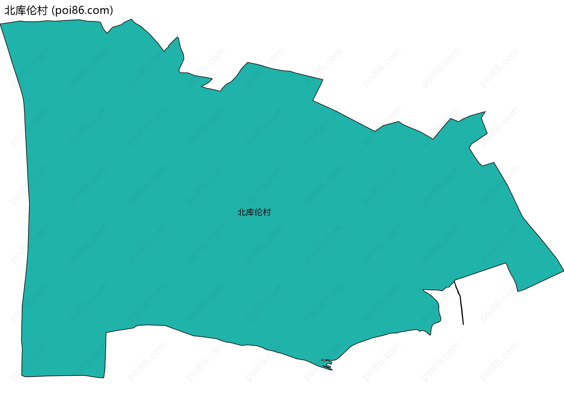 北库伦村边界地图