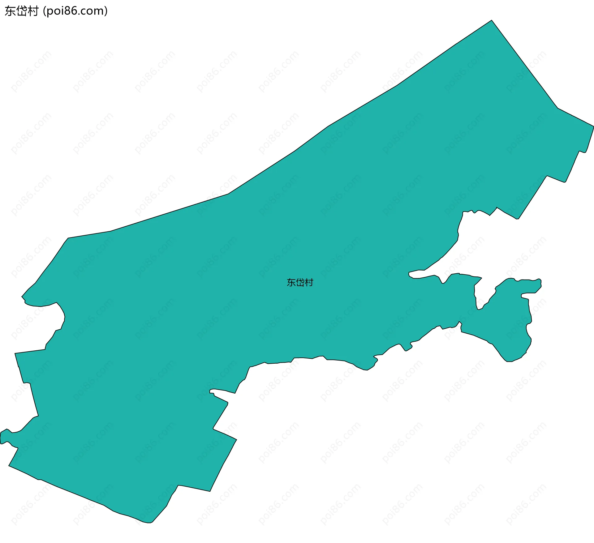 东岱村边界地图
