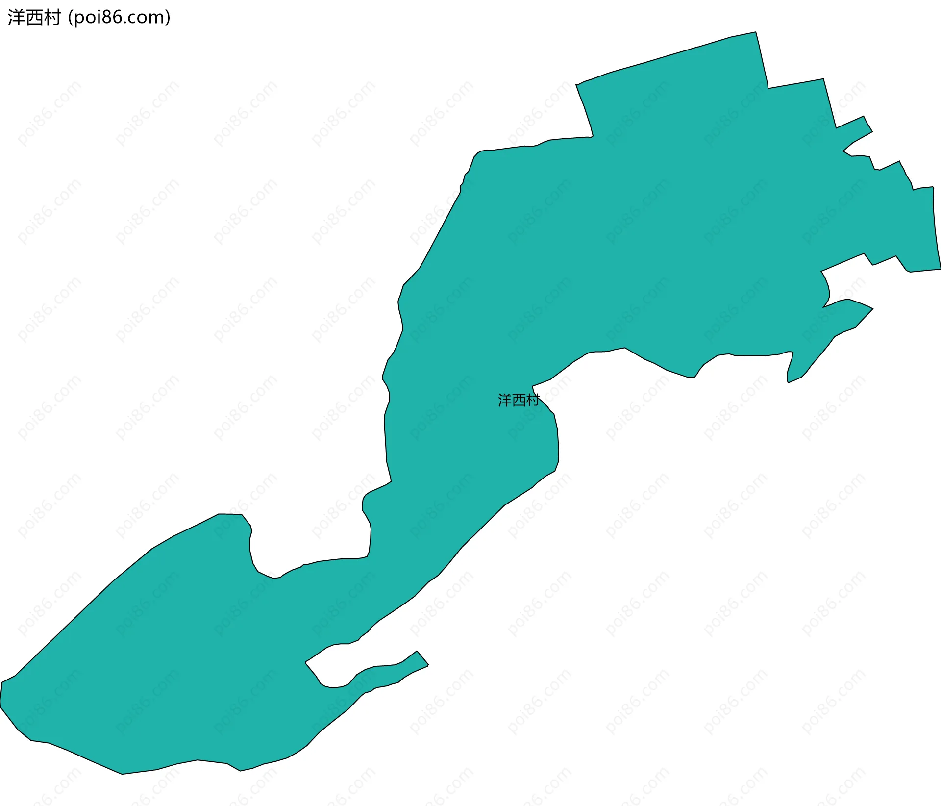 洋西村边界地图