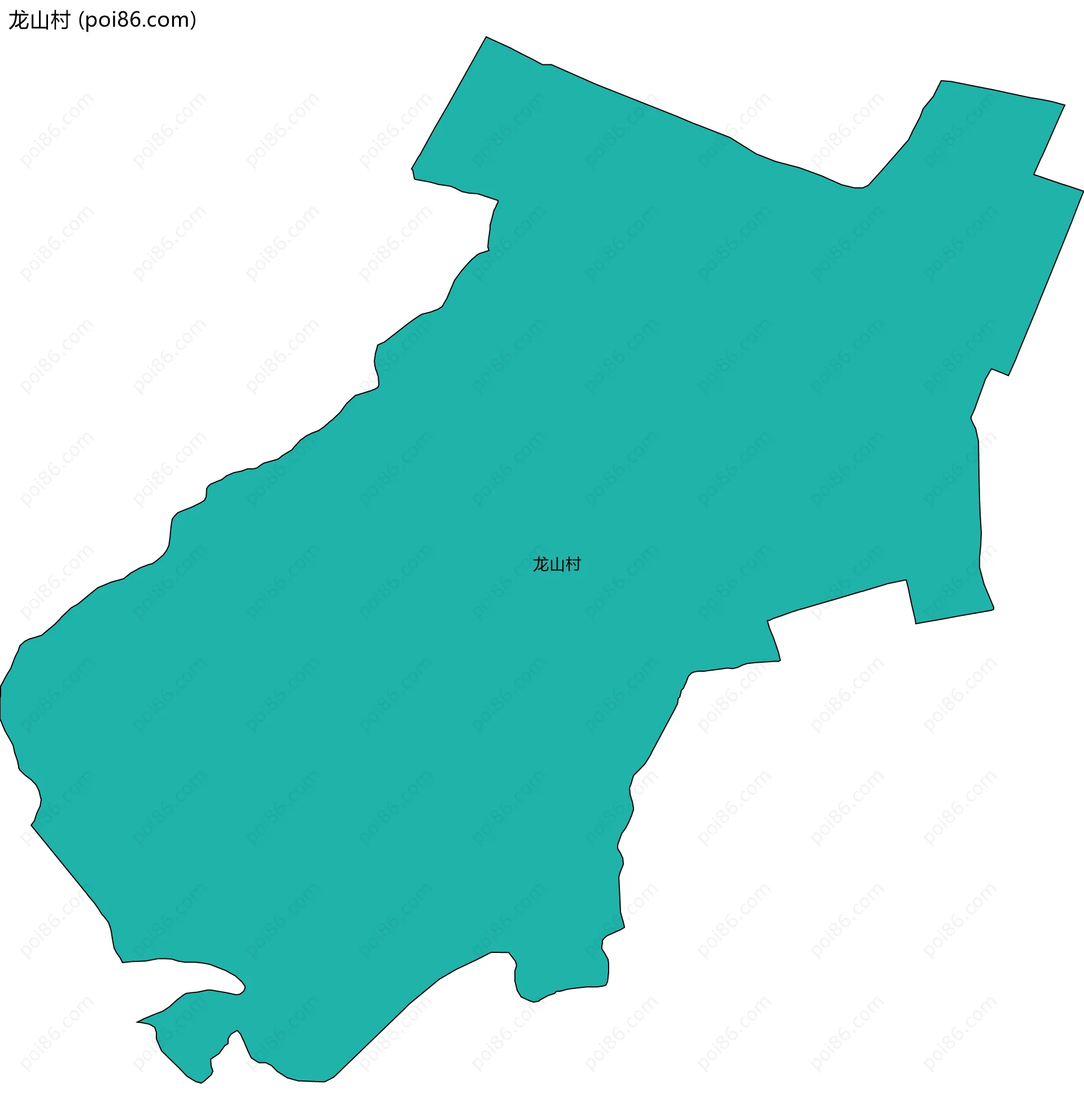 龙山村边界地图