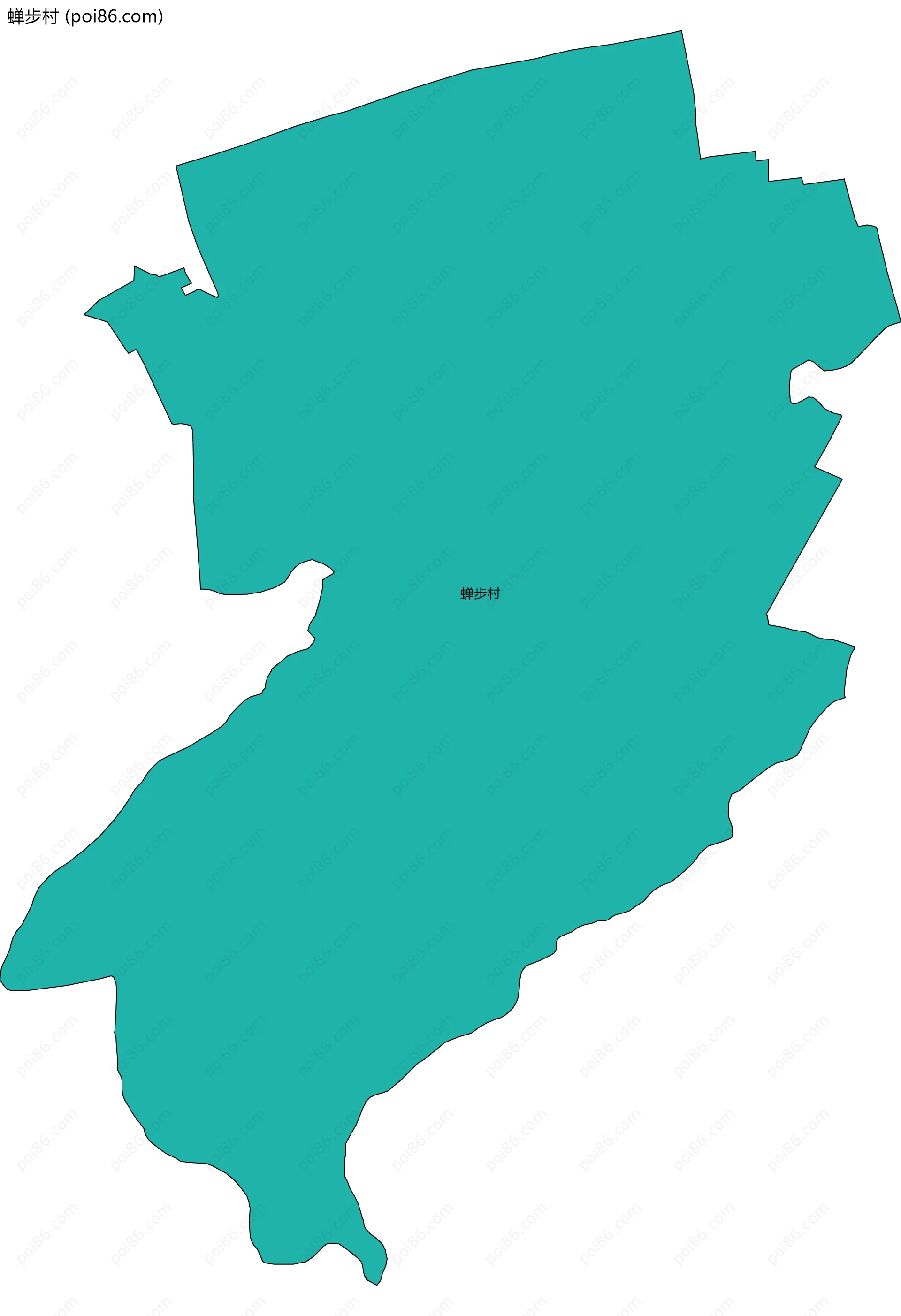 蝉步村边界地图