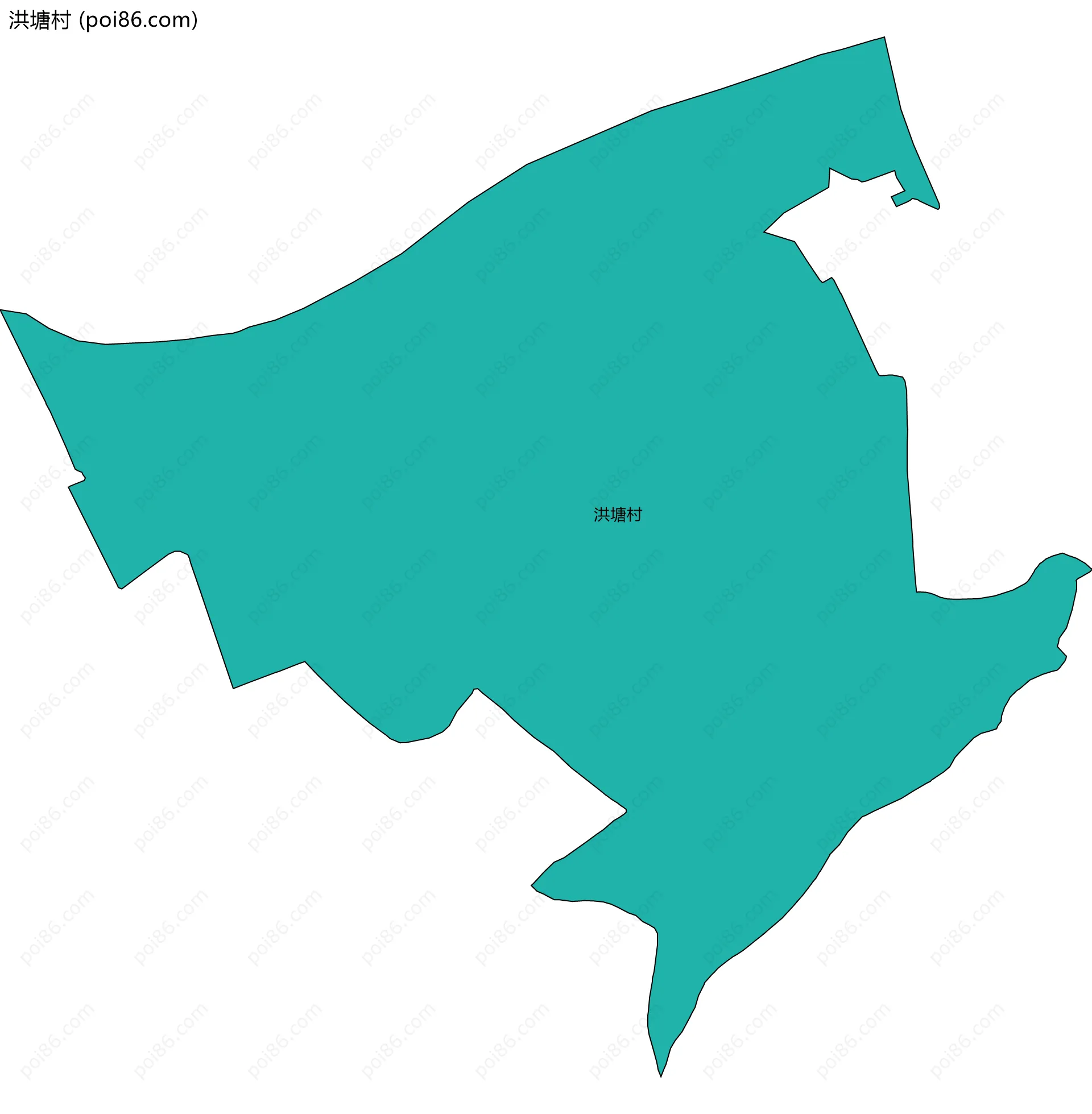 洪塘村边界地图