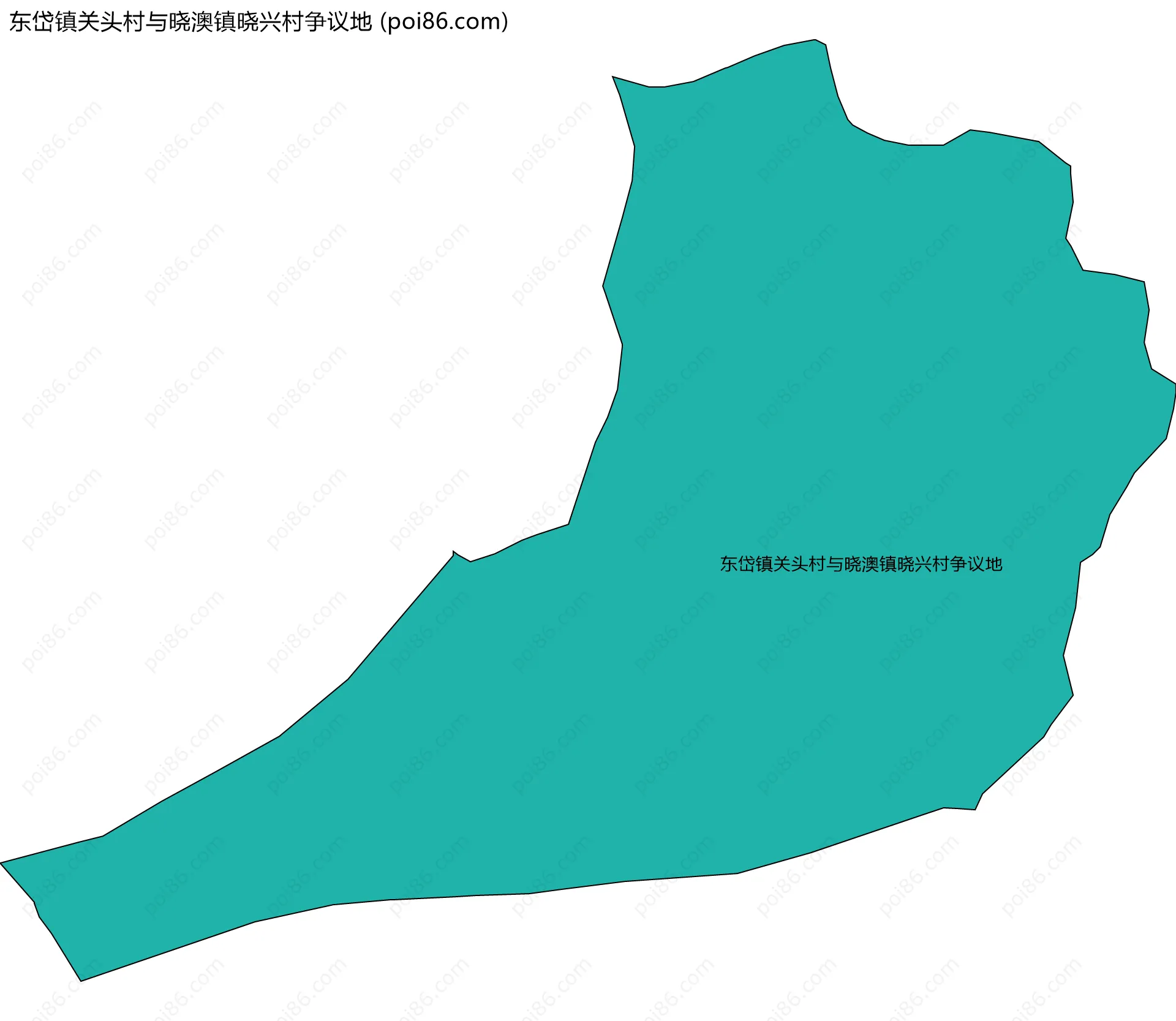 东岱镇关头村与晓澳镇晓兴村争议地边界地图