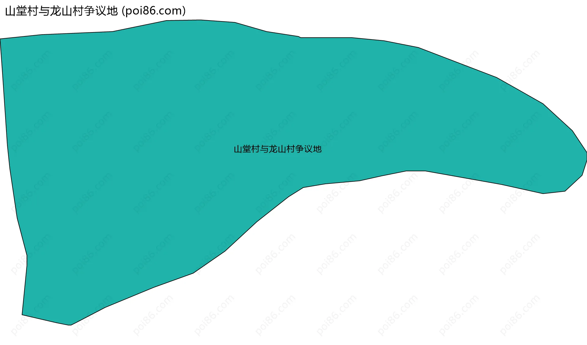 山堂村与龙山村争议地边界地图