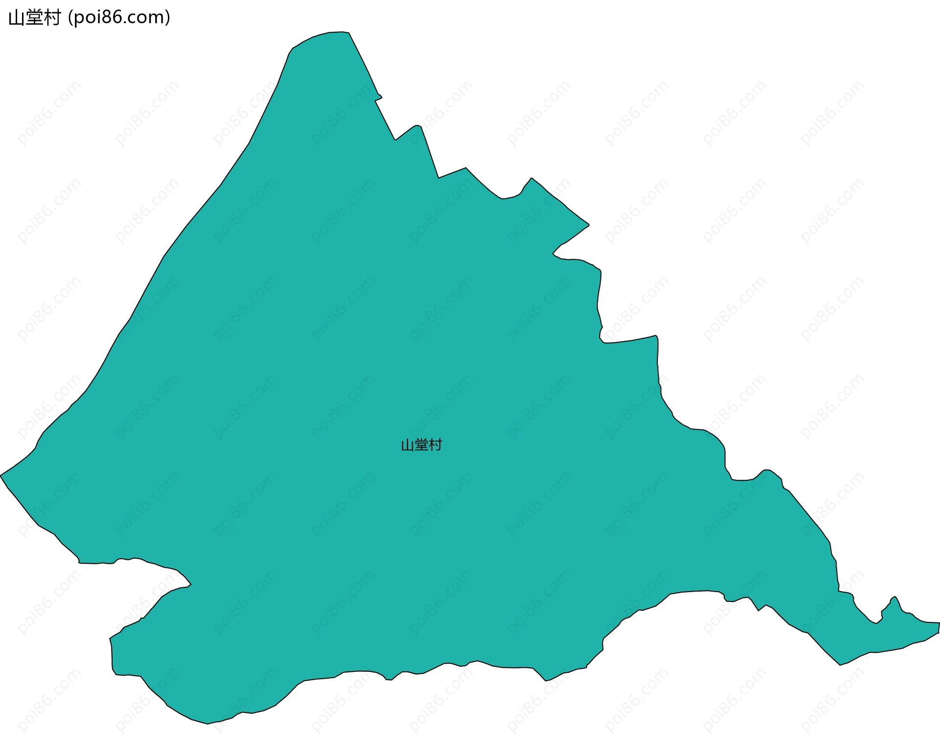 山堂村边界地图