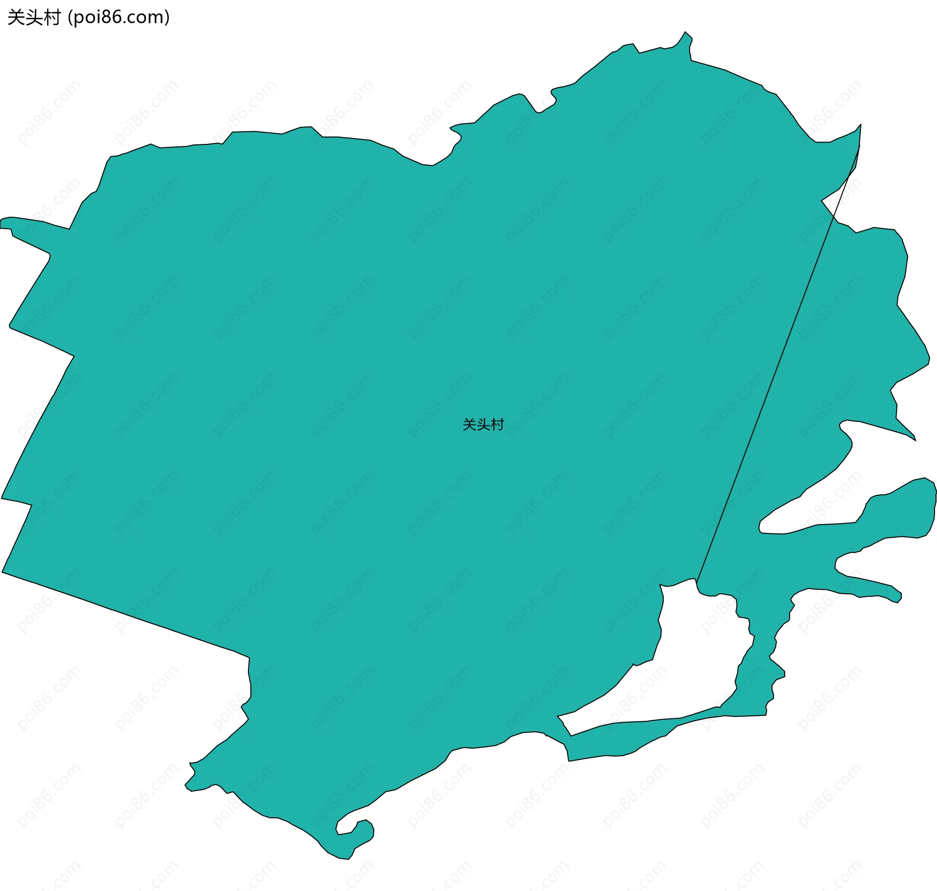 关头村边界地图