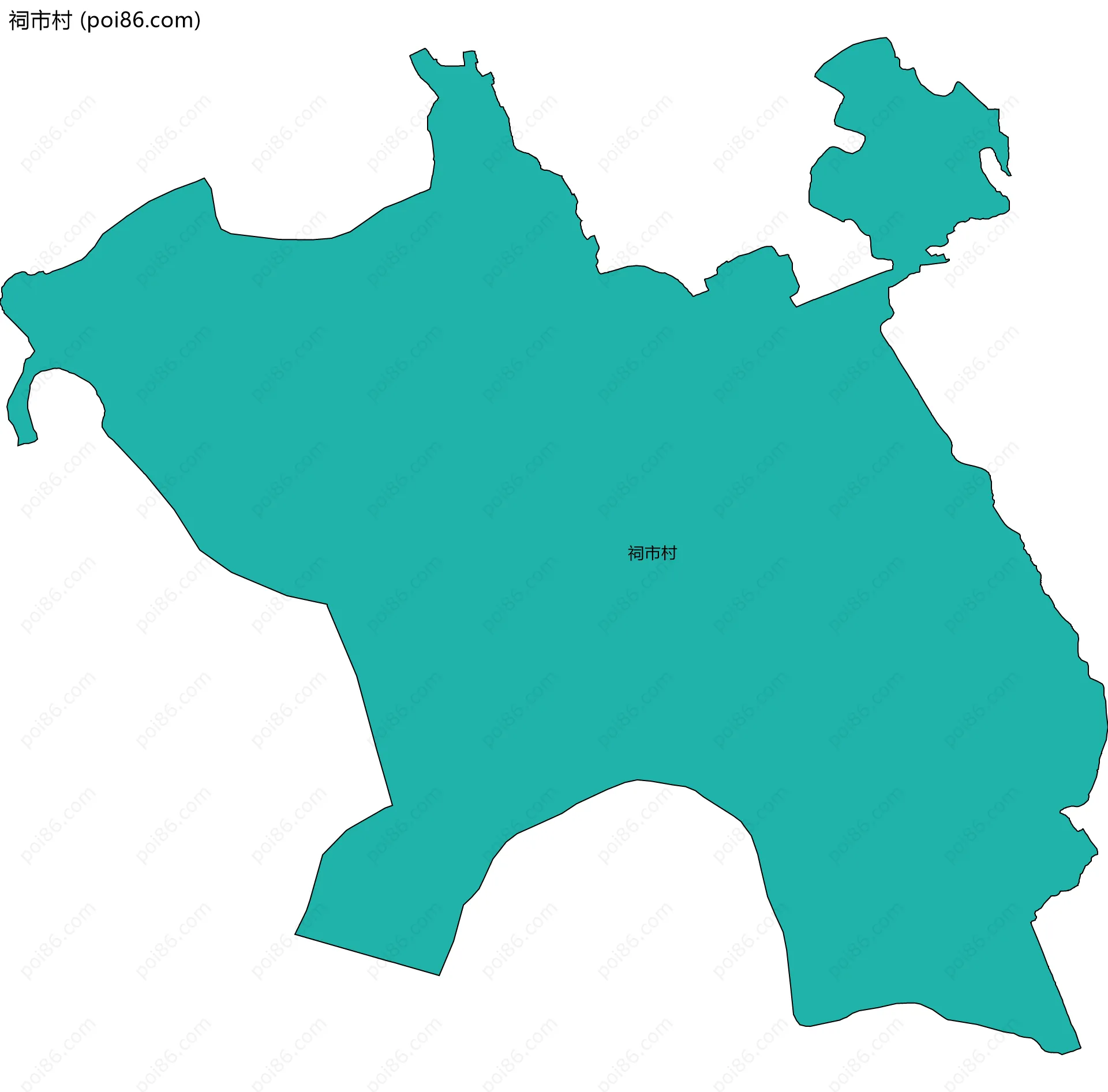 祠市村边界地图