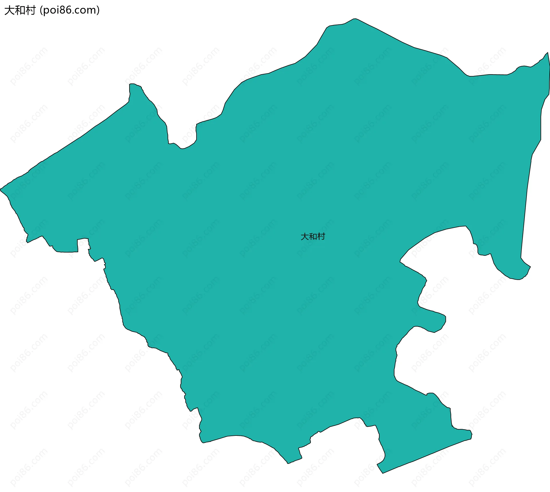 大和村边界地图