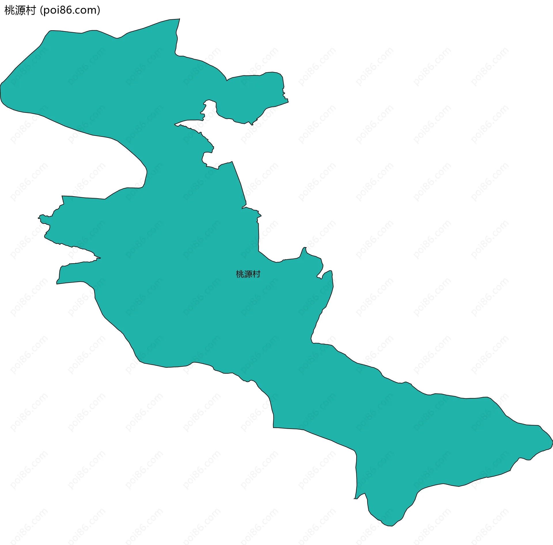 桃源村边界地图