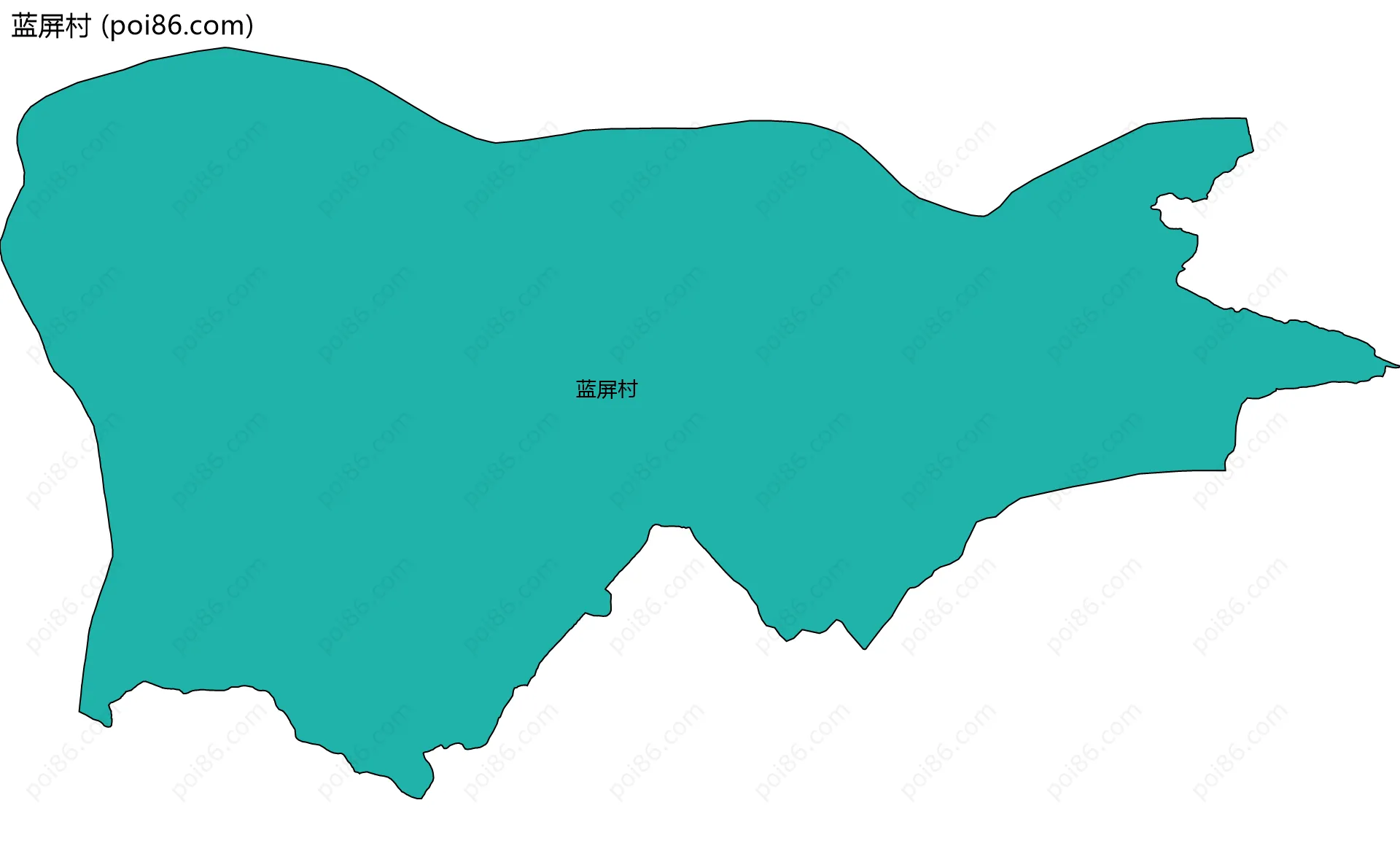 蓝屏村边界地图