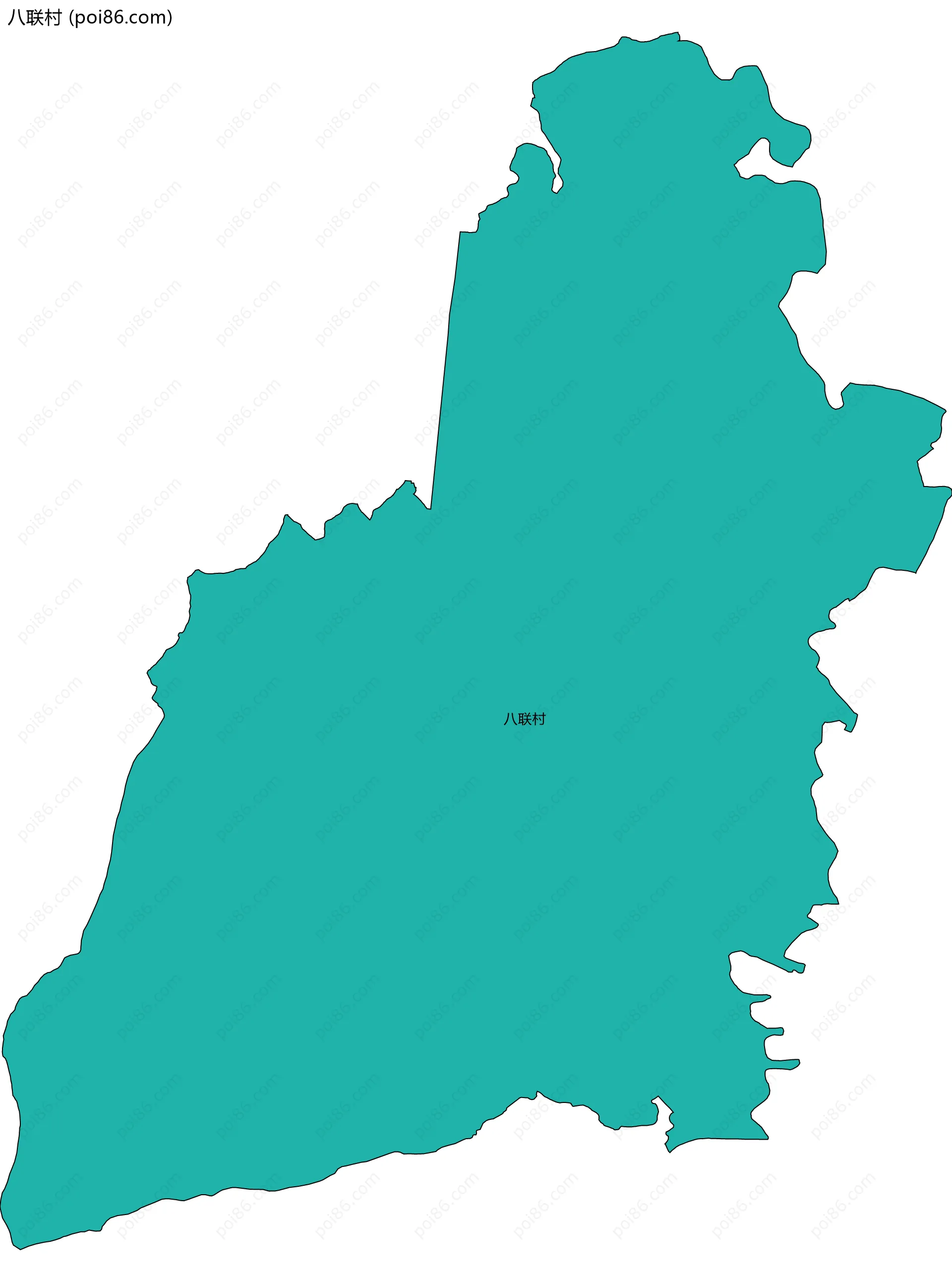 八联村边界地图