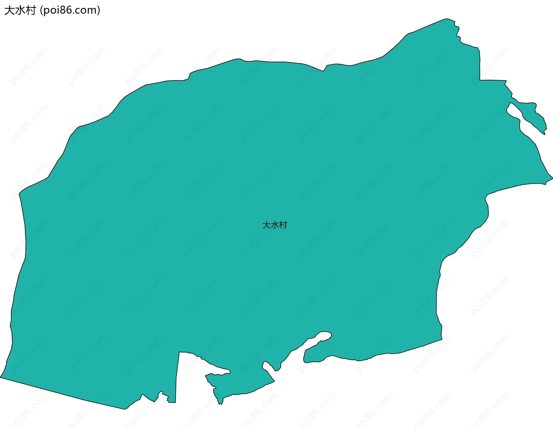大水村边界地图