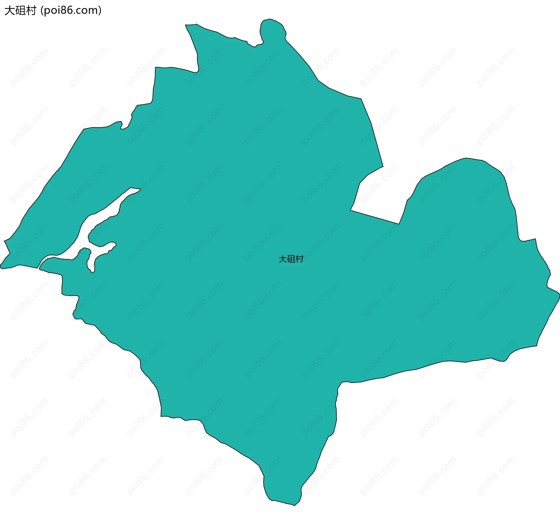 大砠村边界地图