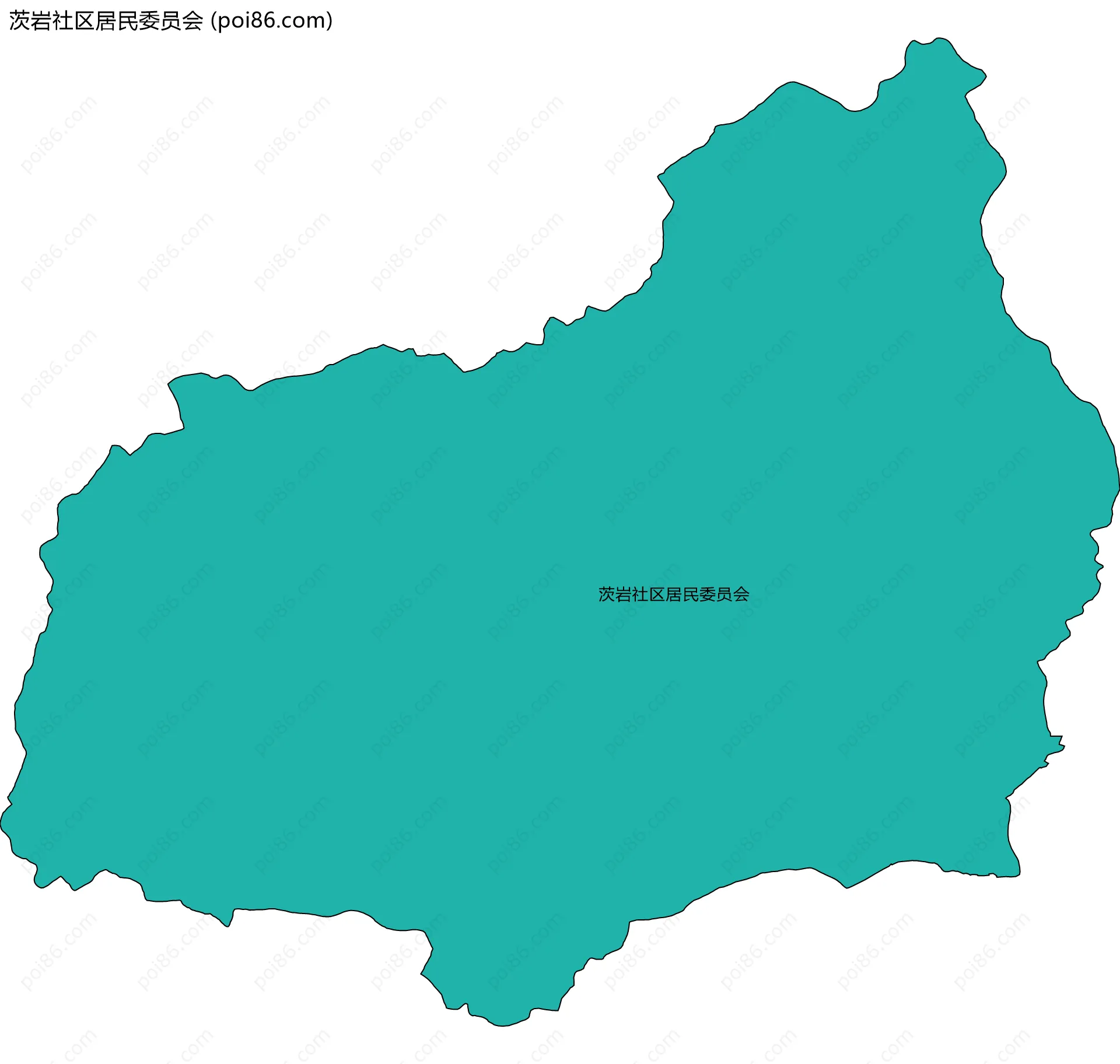 茨岩社区居民委员会边界地图