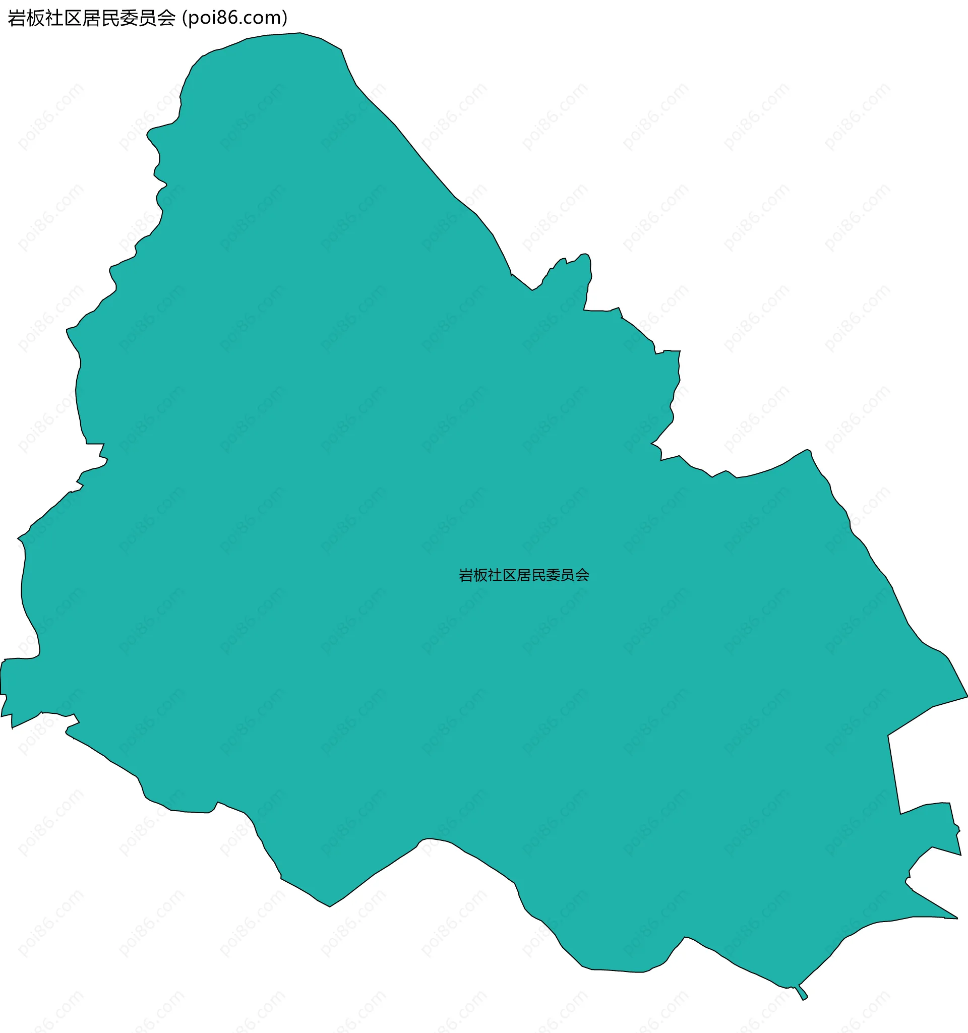 岩板社区居民委员会边界地图