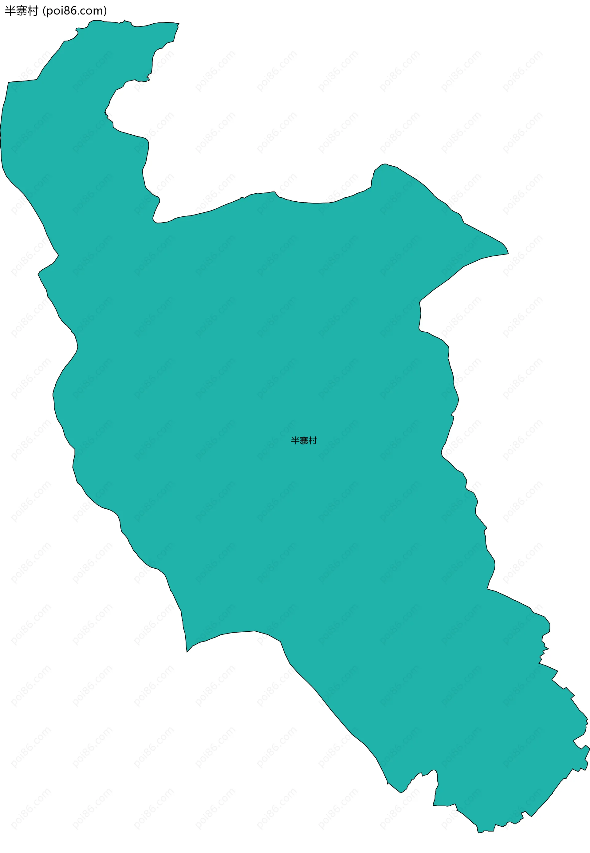 半寨村边界地图