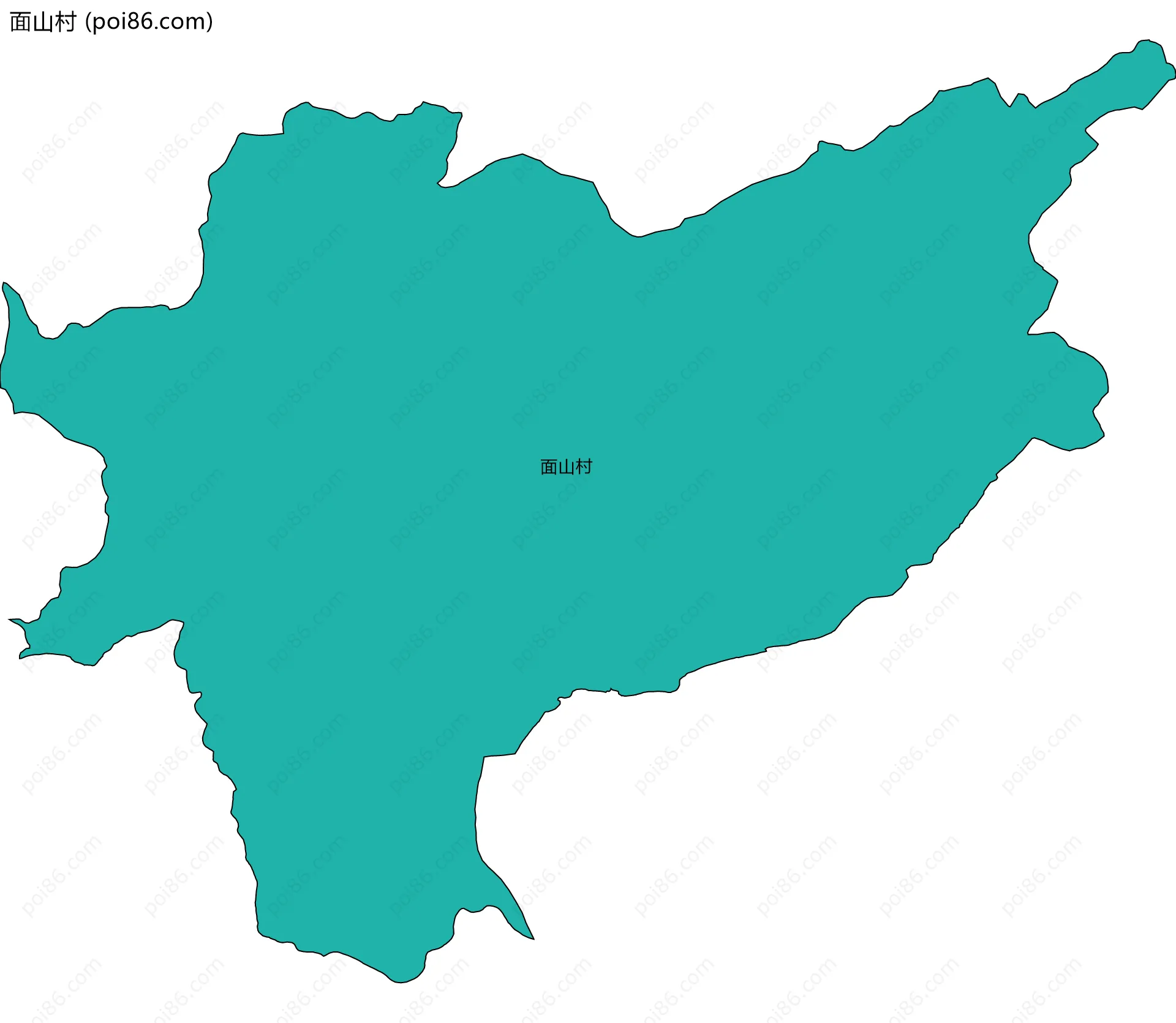 面山村边界地图