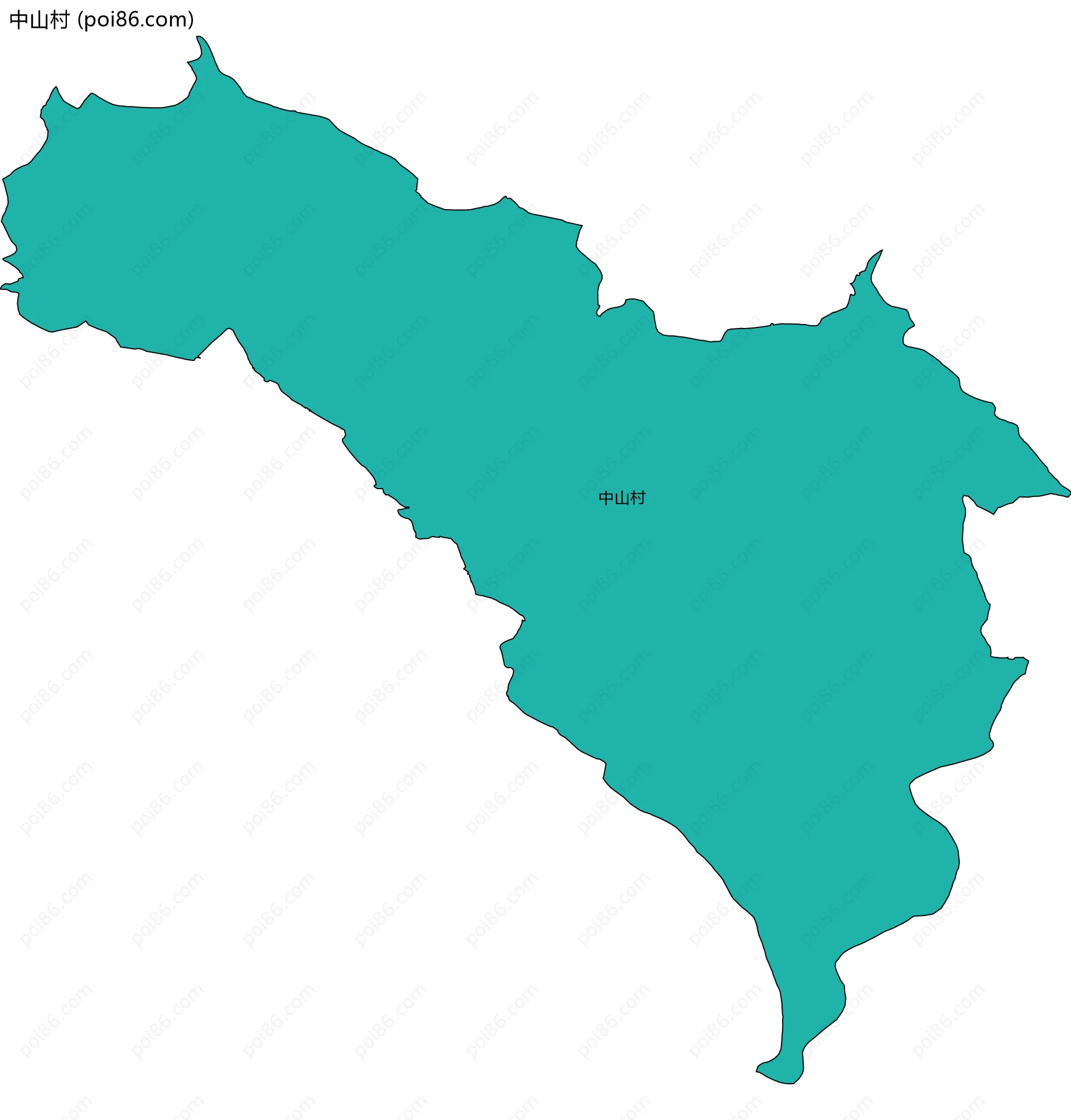 中山村边界地图
