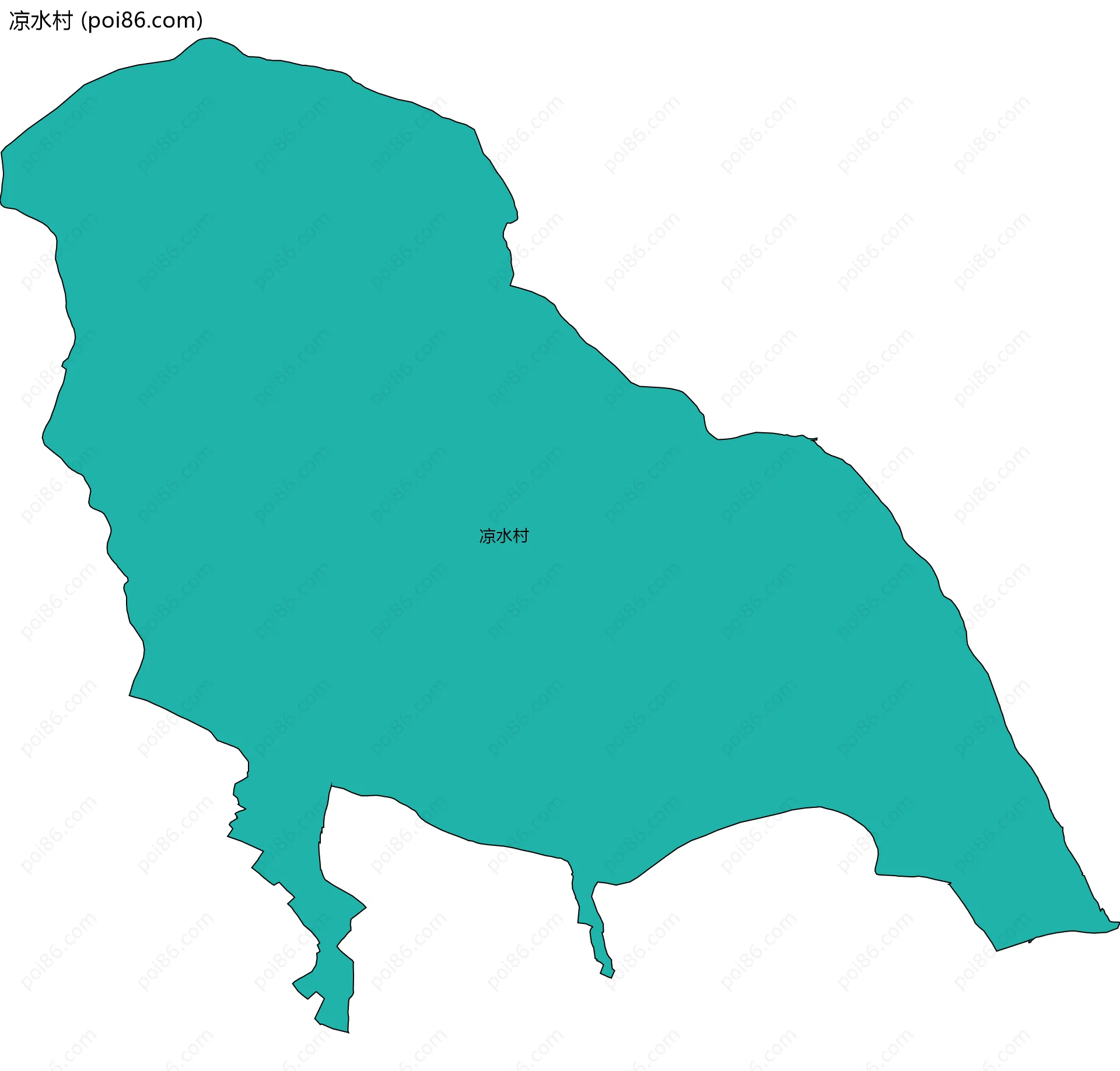 凉水村边界地图