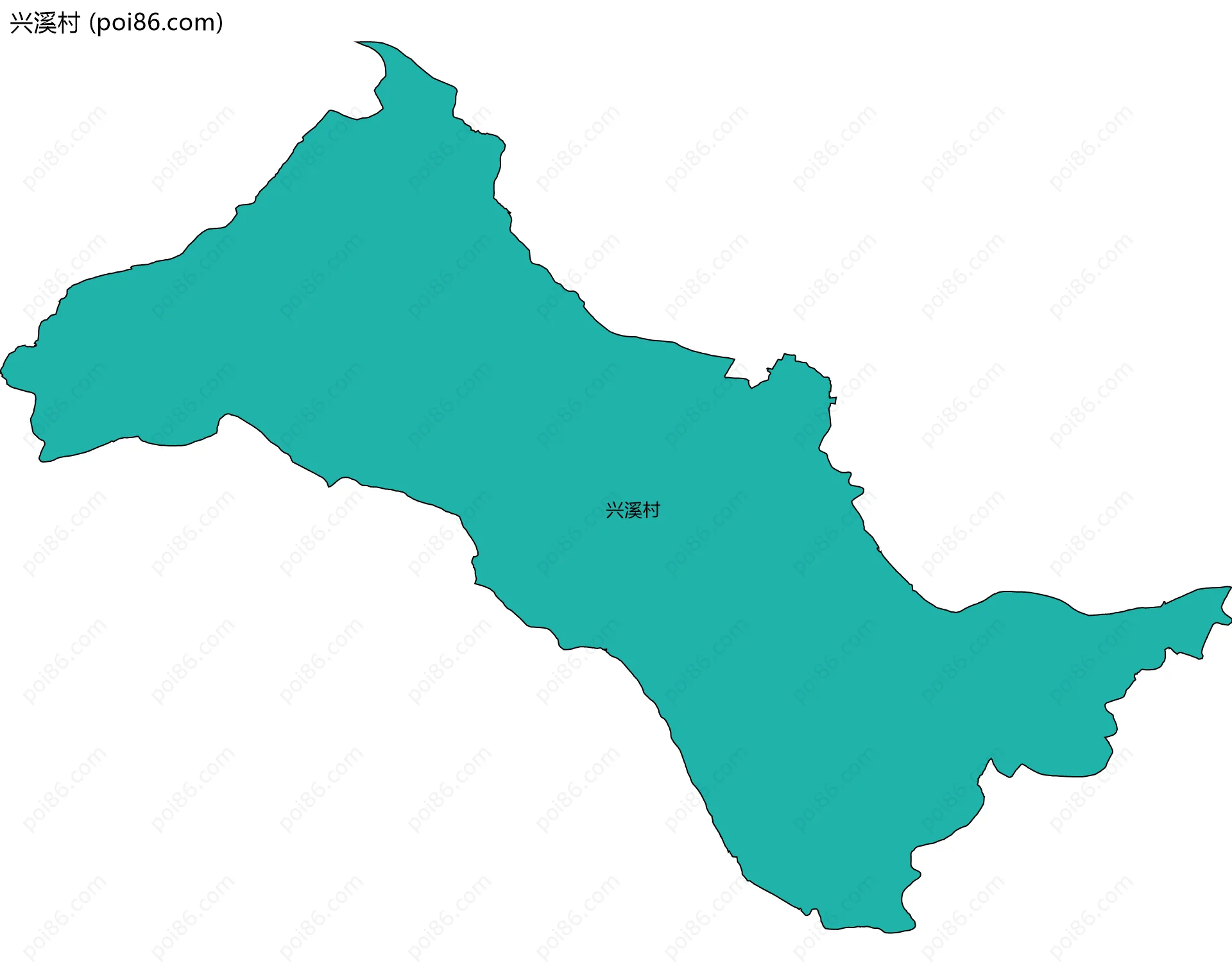 兴溪村边界地图