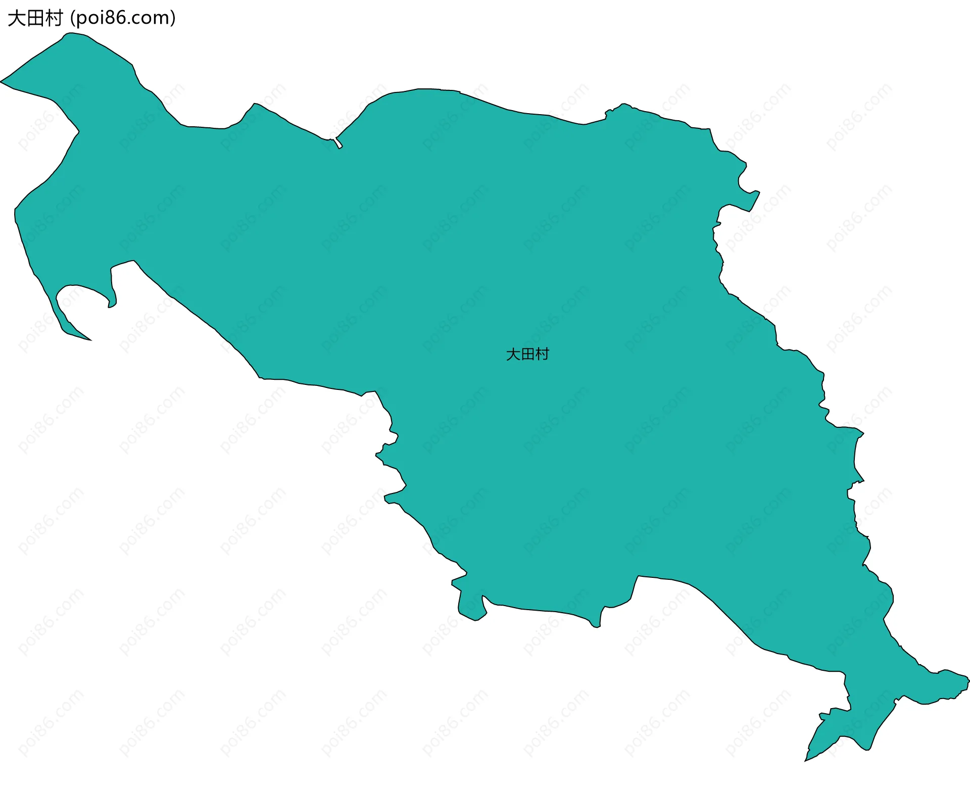 大田村边界地图