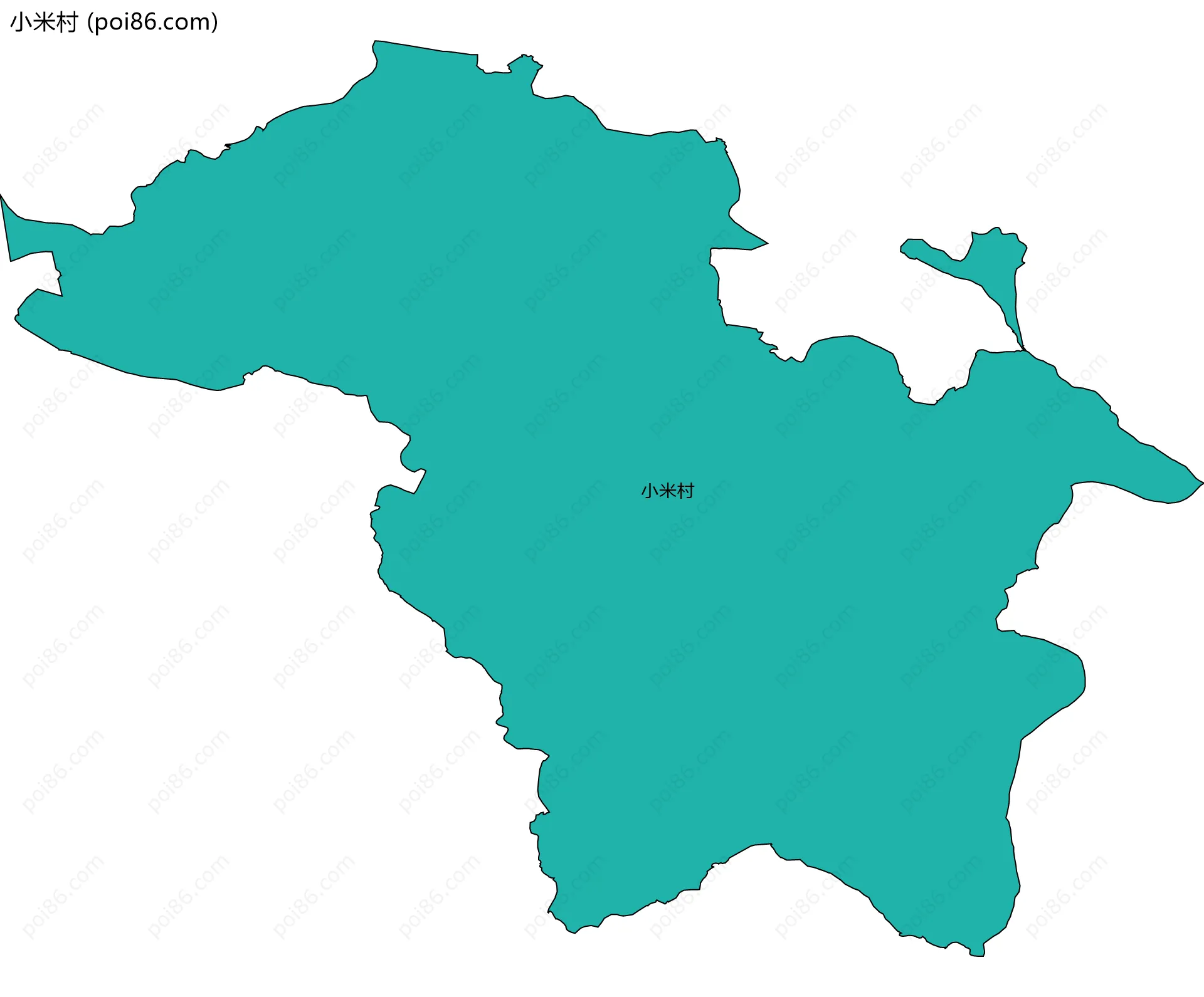 小米村边界地图