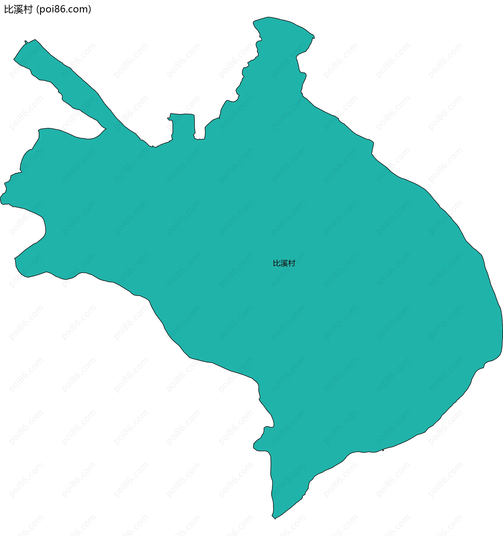 比溪村边界地图