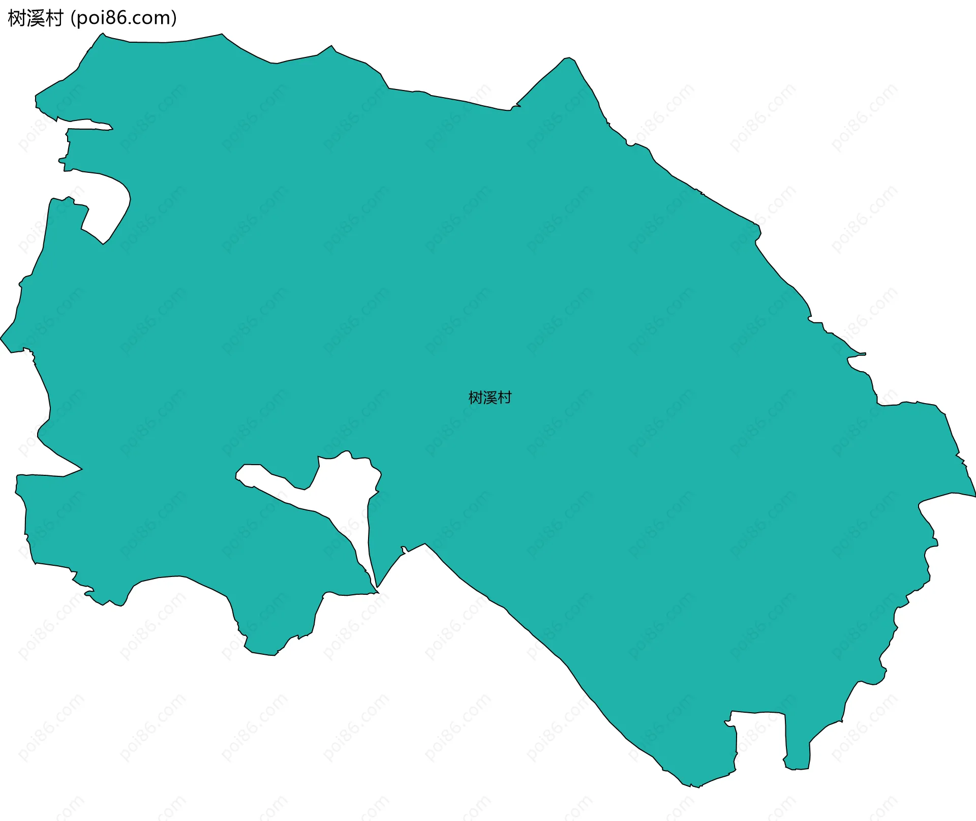 树溪村边界地图