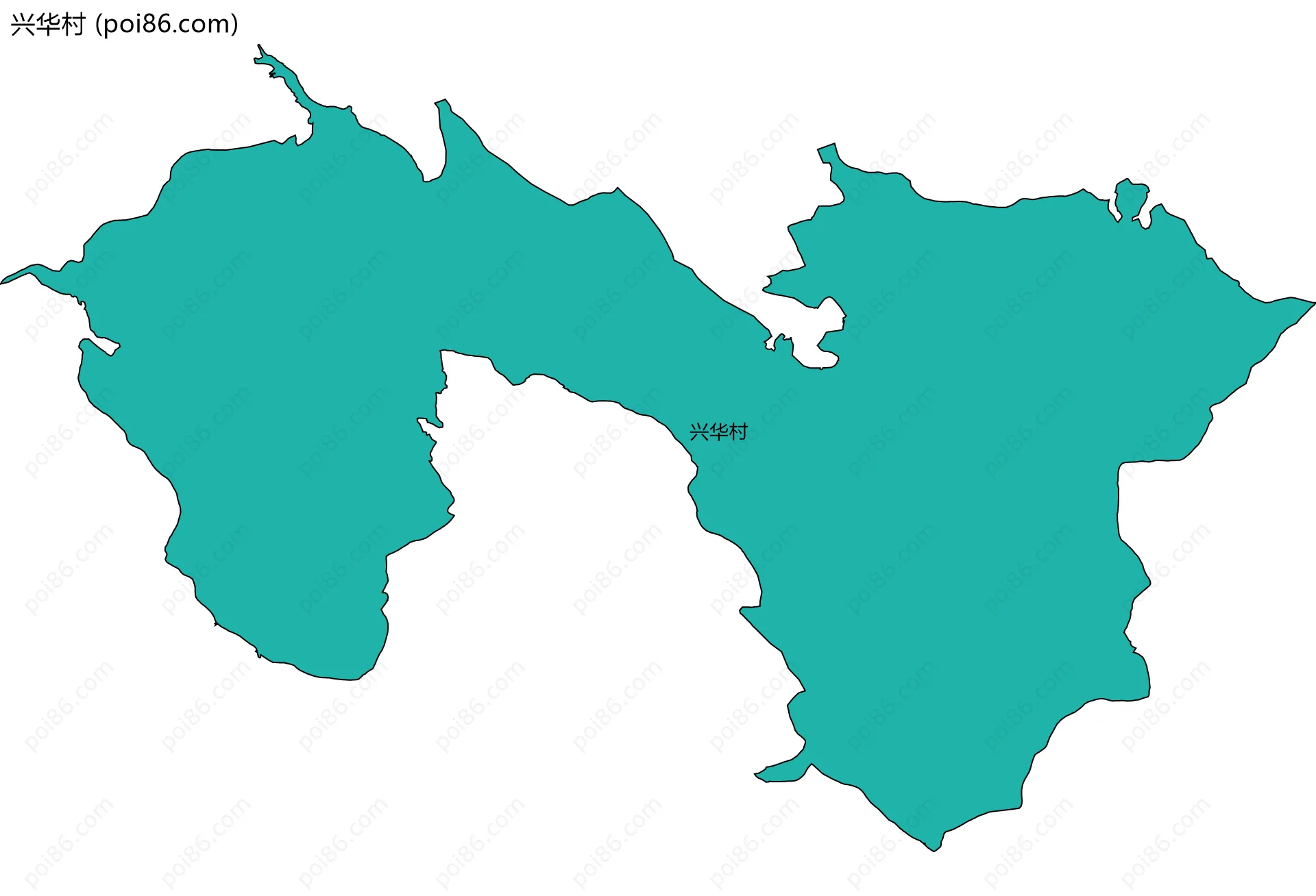 兴华村边界地图
