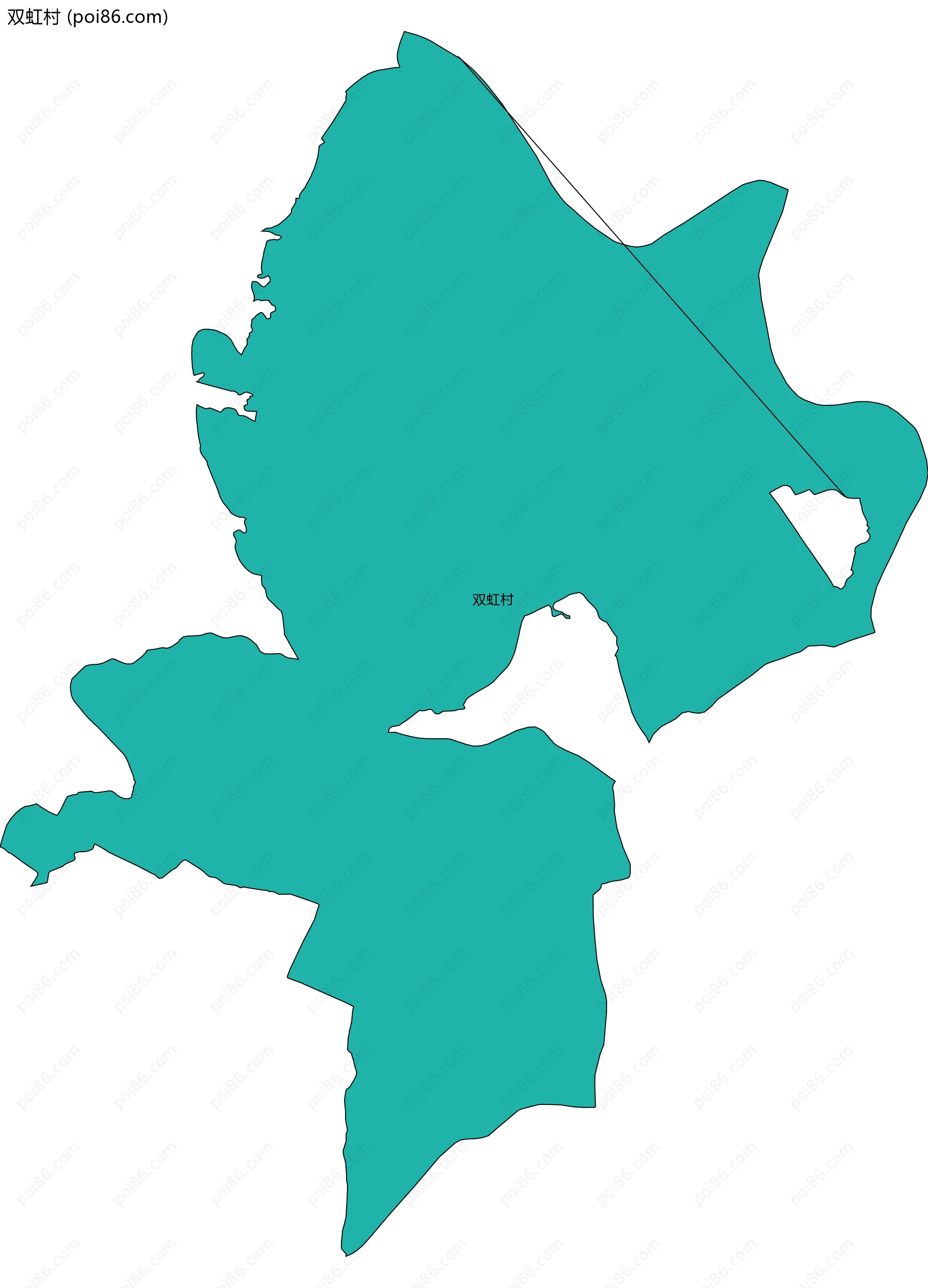 双虹村边界地图