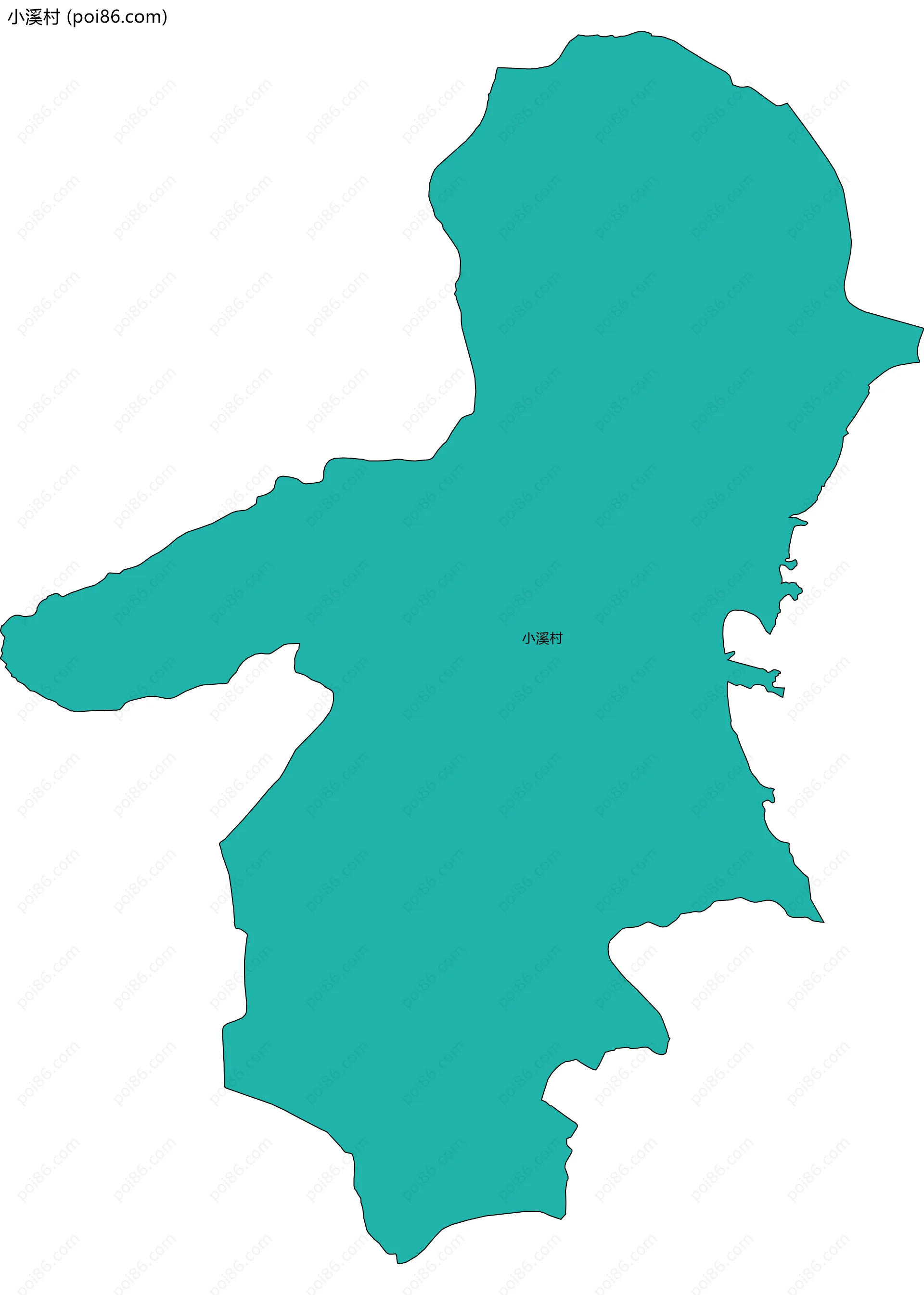 小溪村边界地图