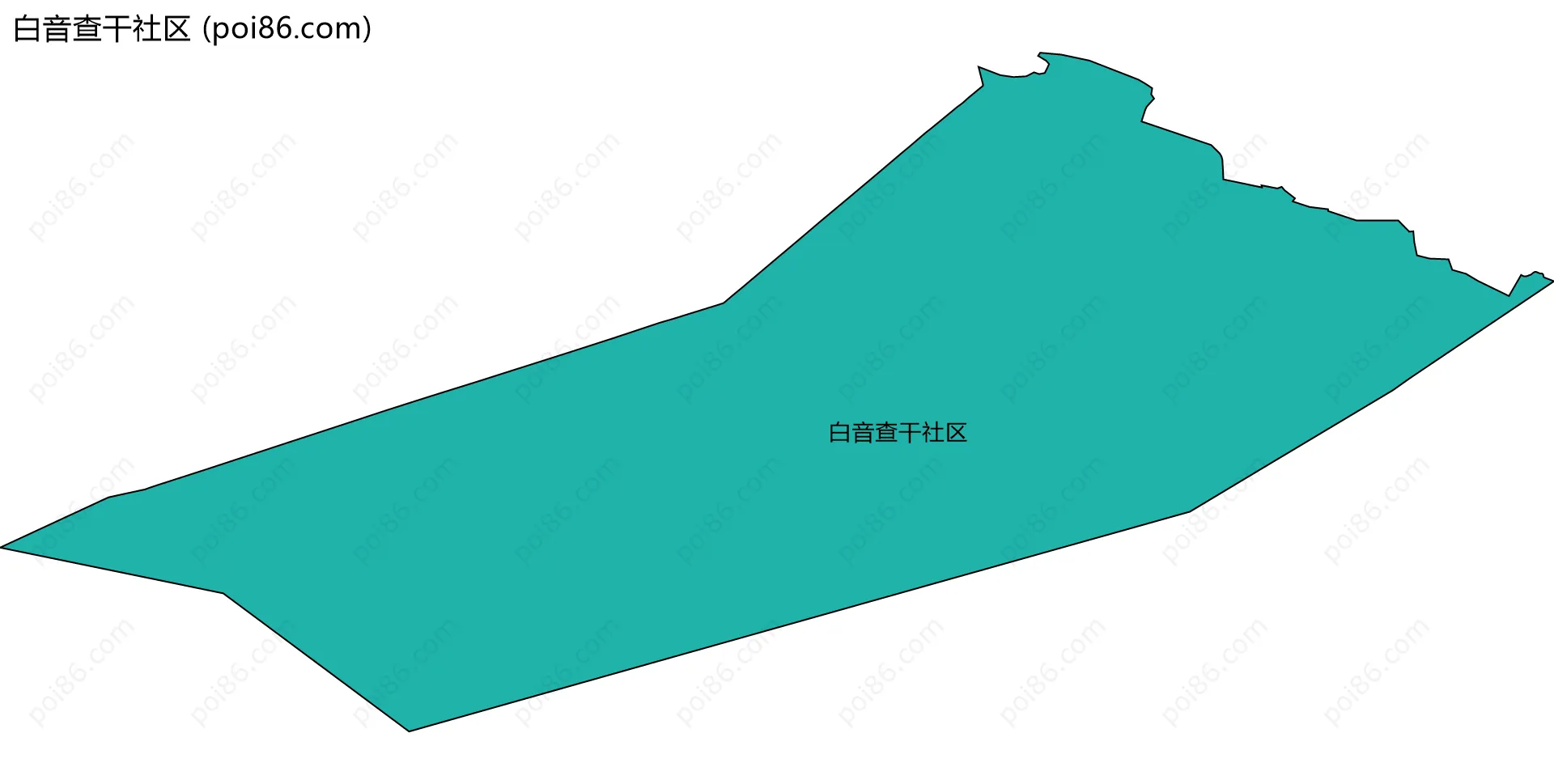 白音查干社区边界地图
