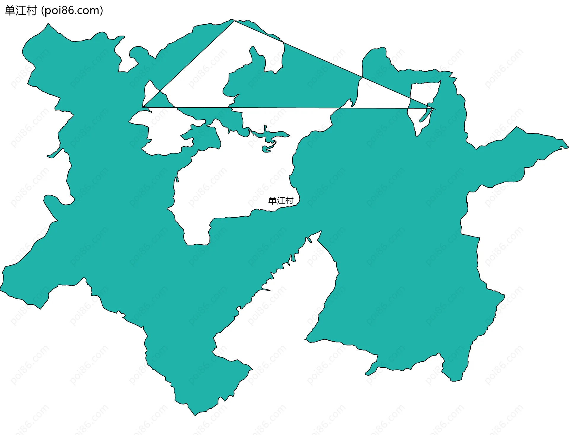 单江村边界地图