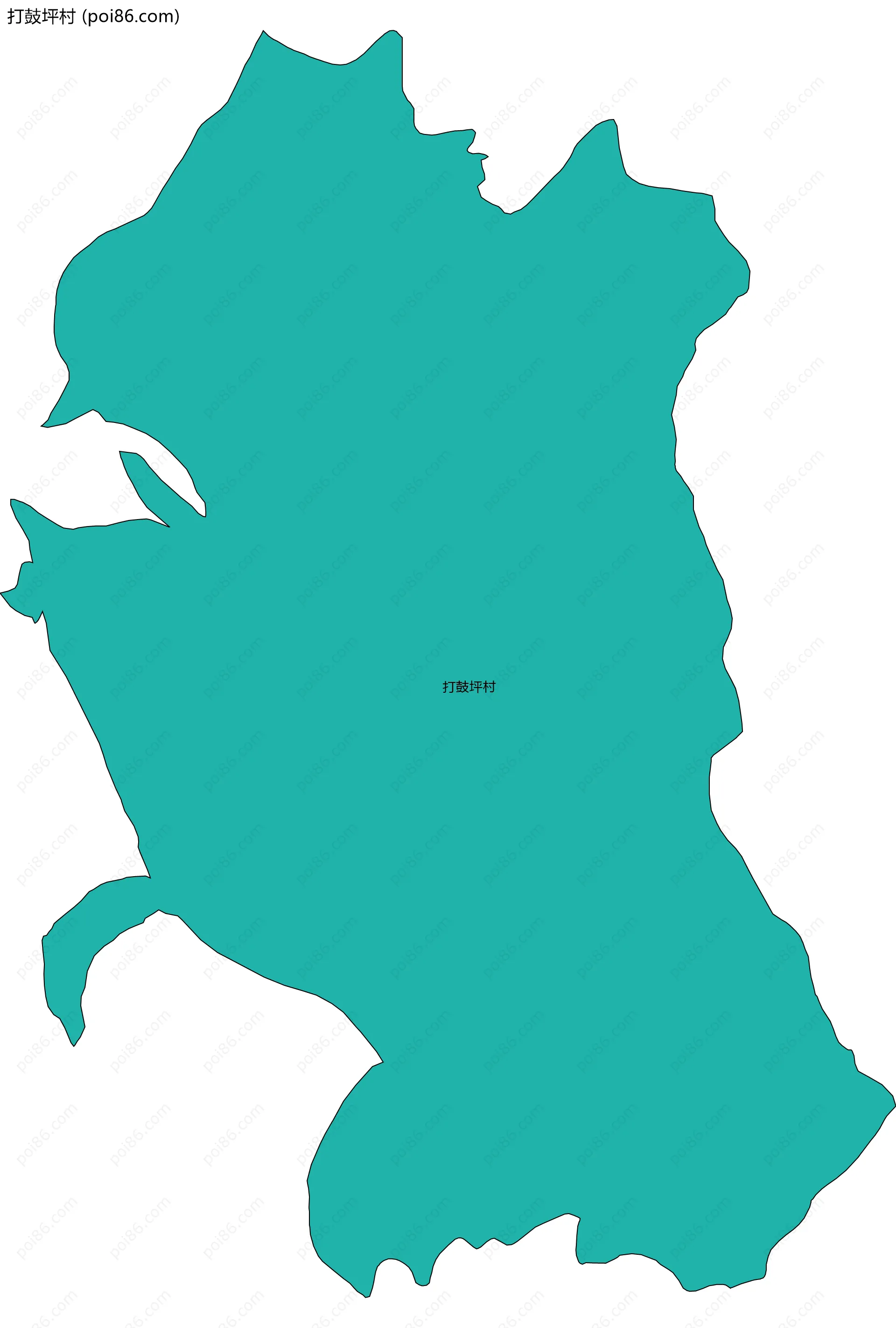 打鼓坪村边界地图