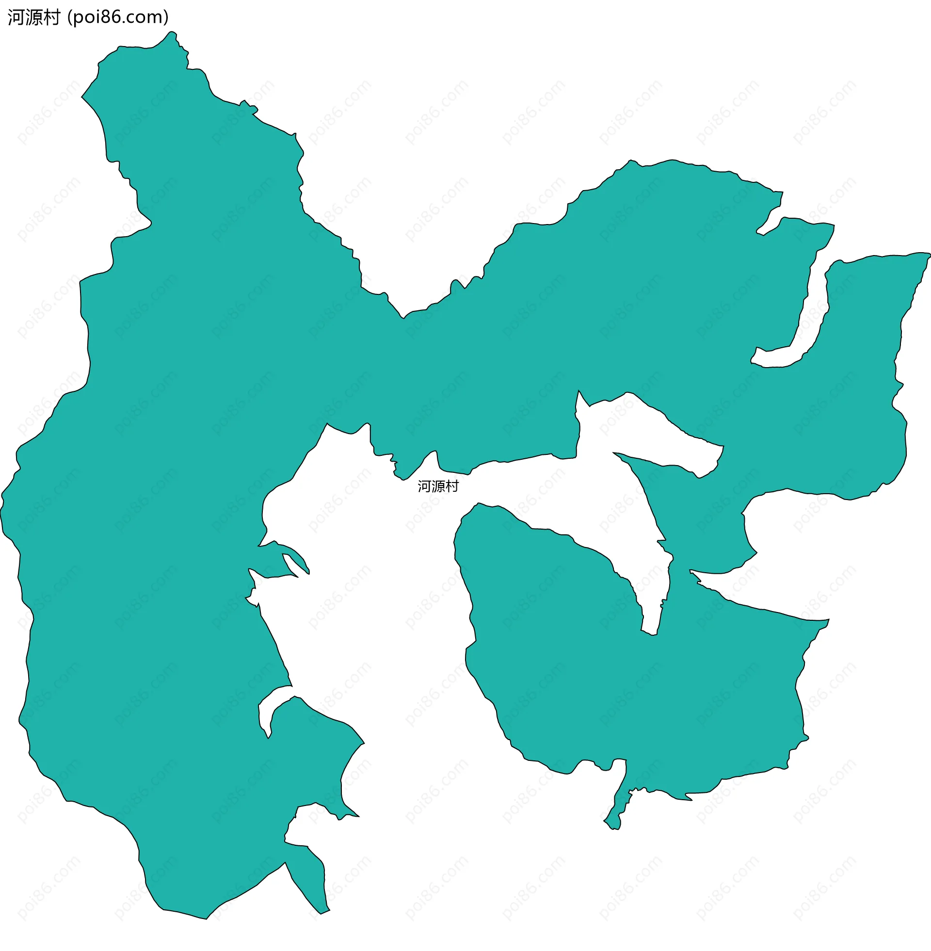 河源村边界地图