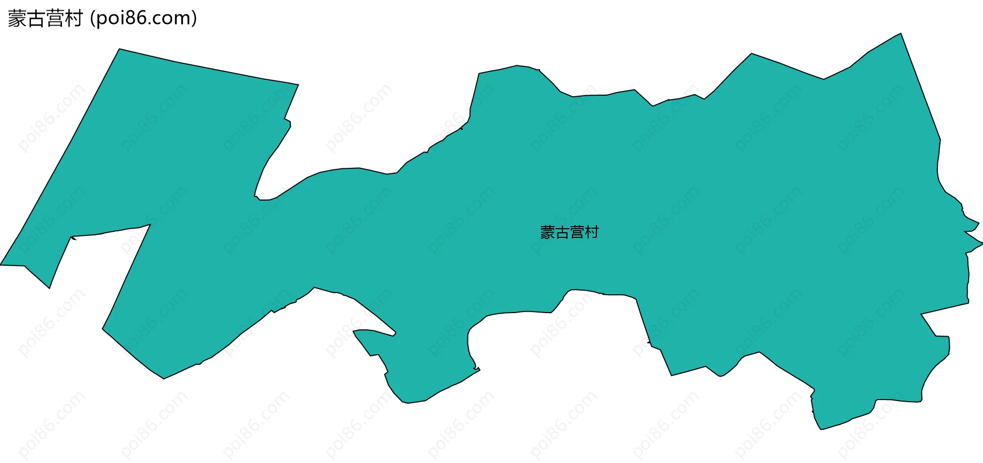 蒙古营村边界地图