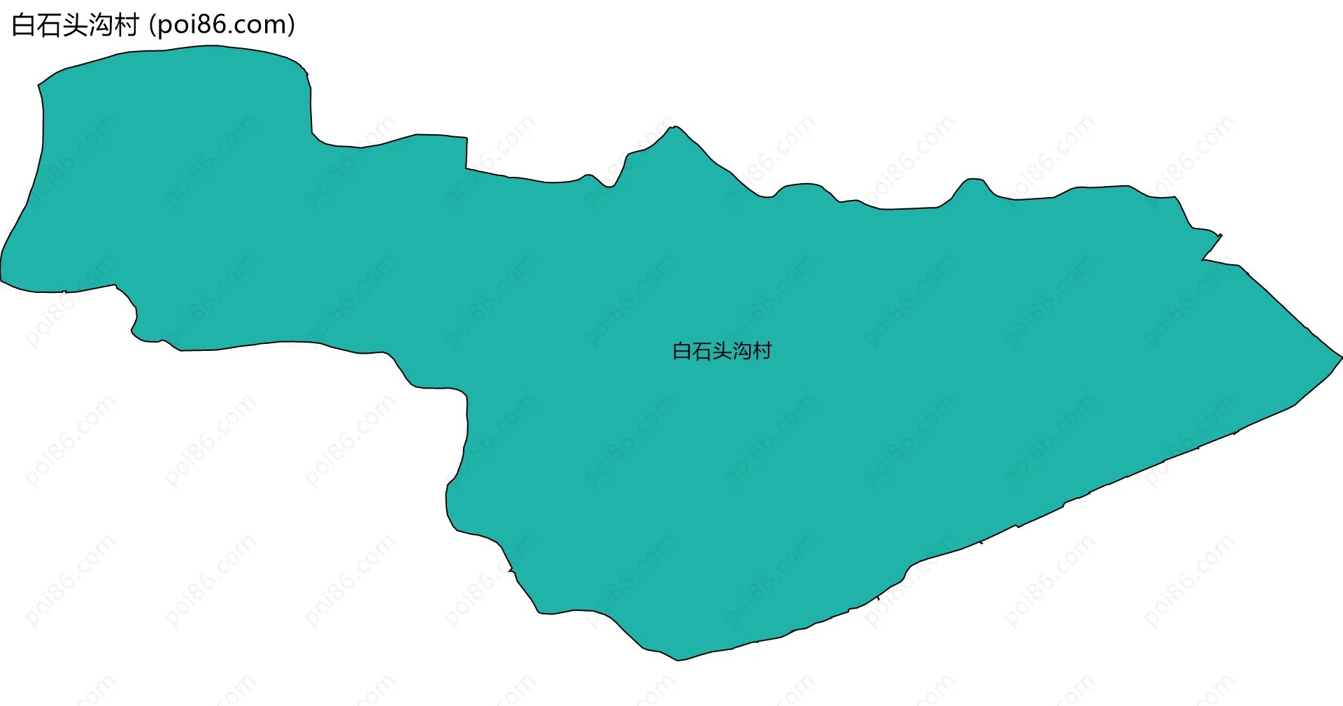 白石头沟村边界地图