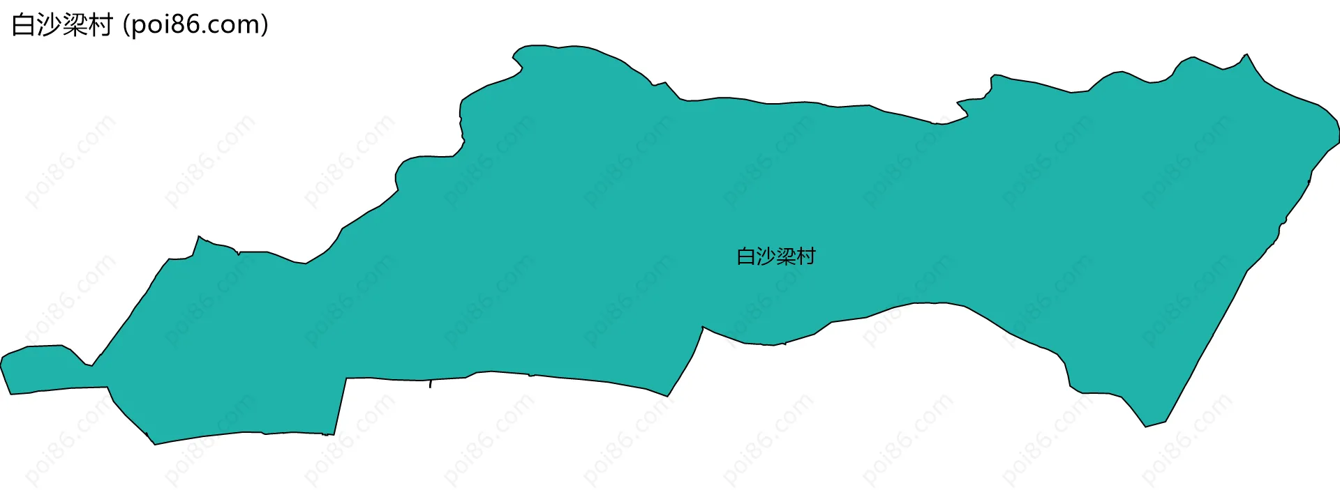 白沙梁村边界地图
