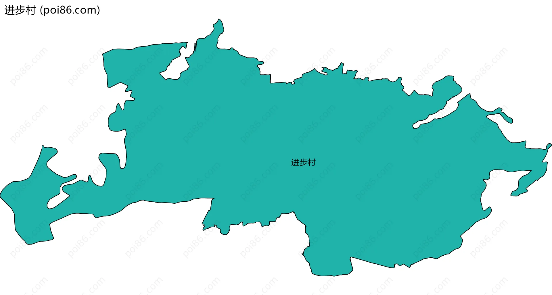 进步村边界地图