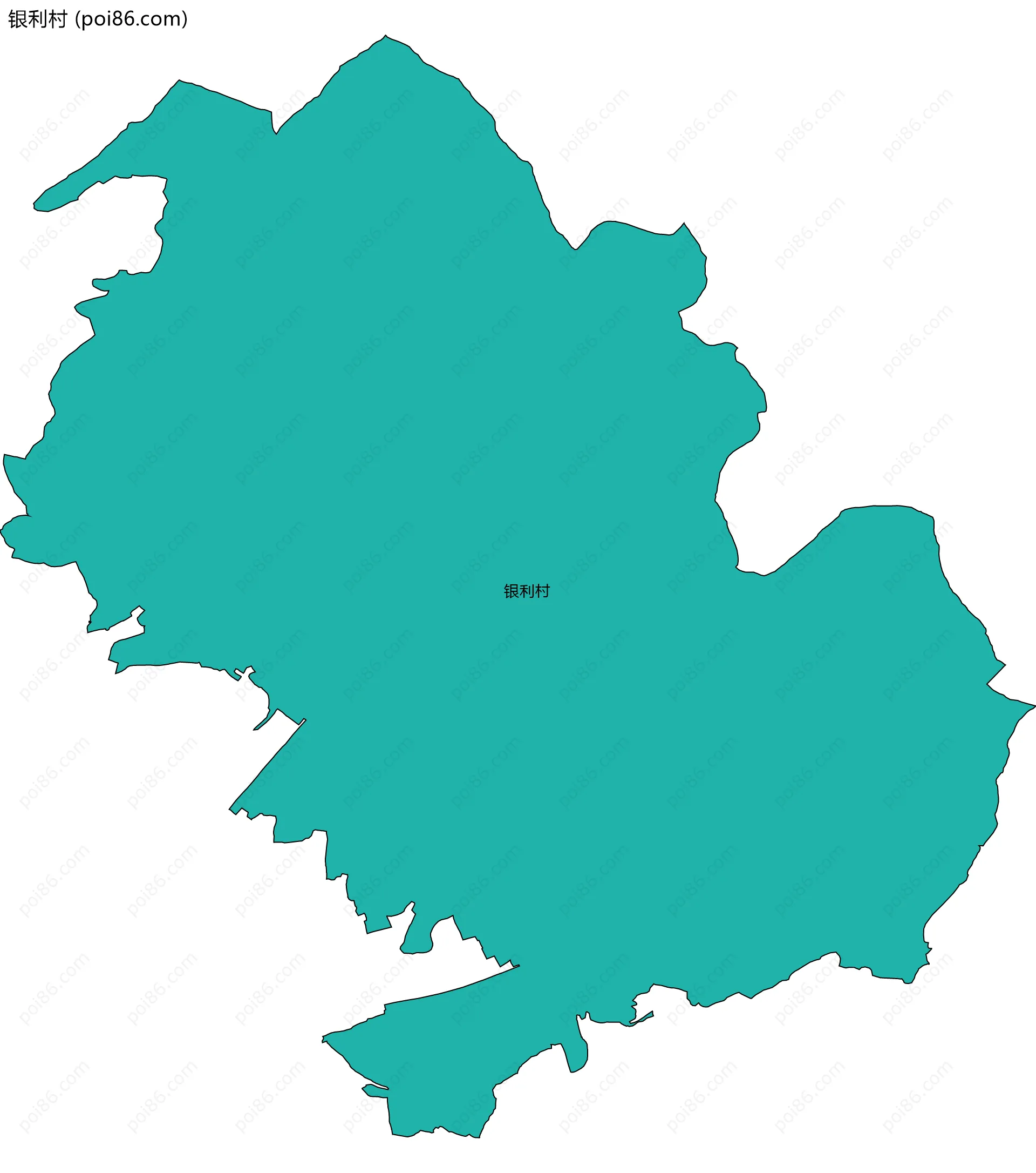银利村边界地图