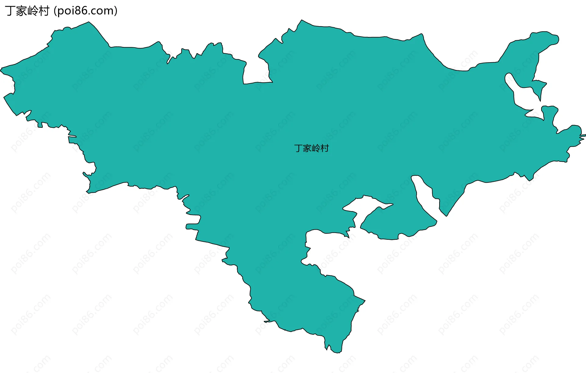 丁家岭村边界地图