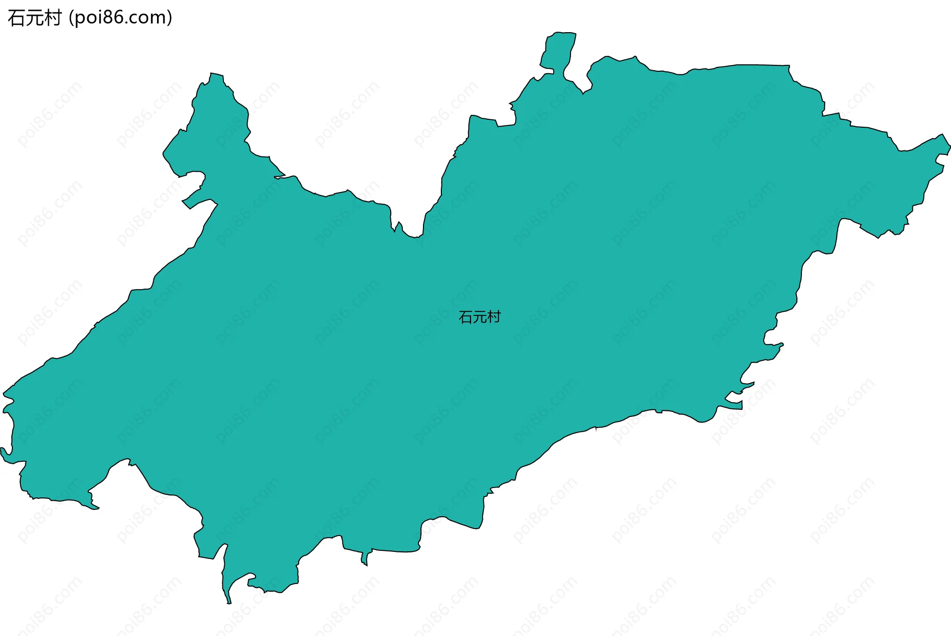 石元村边界地图