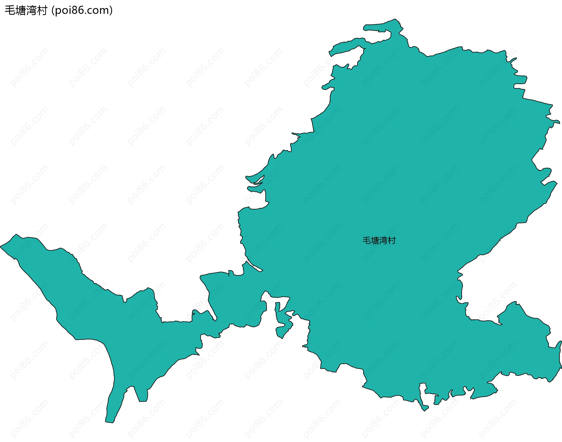 毛塘湾村边界地图