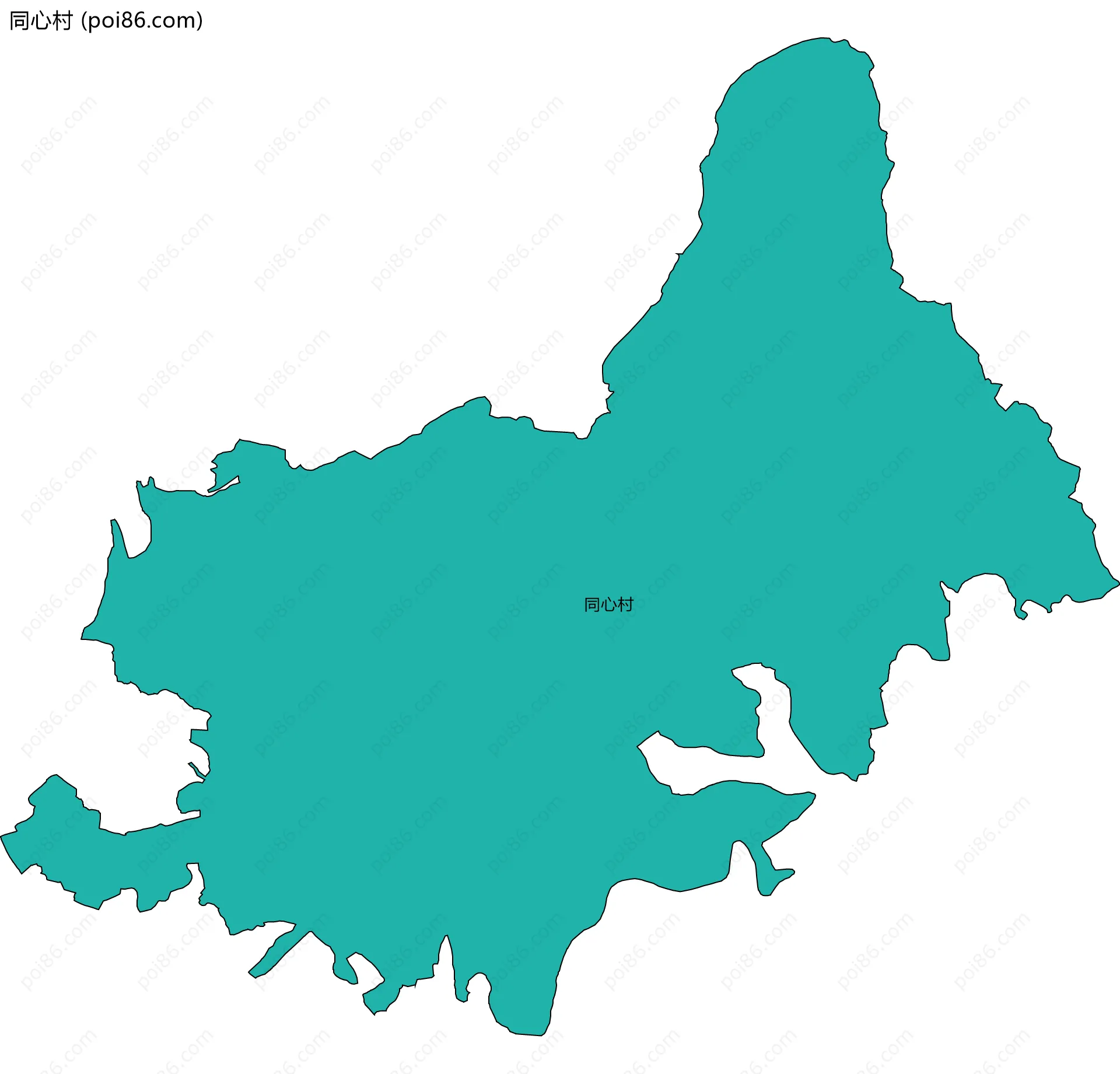 同心村边界地图