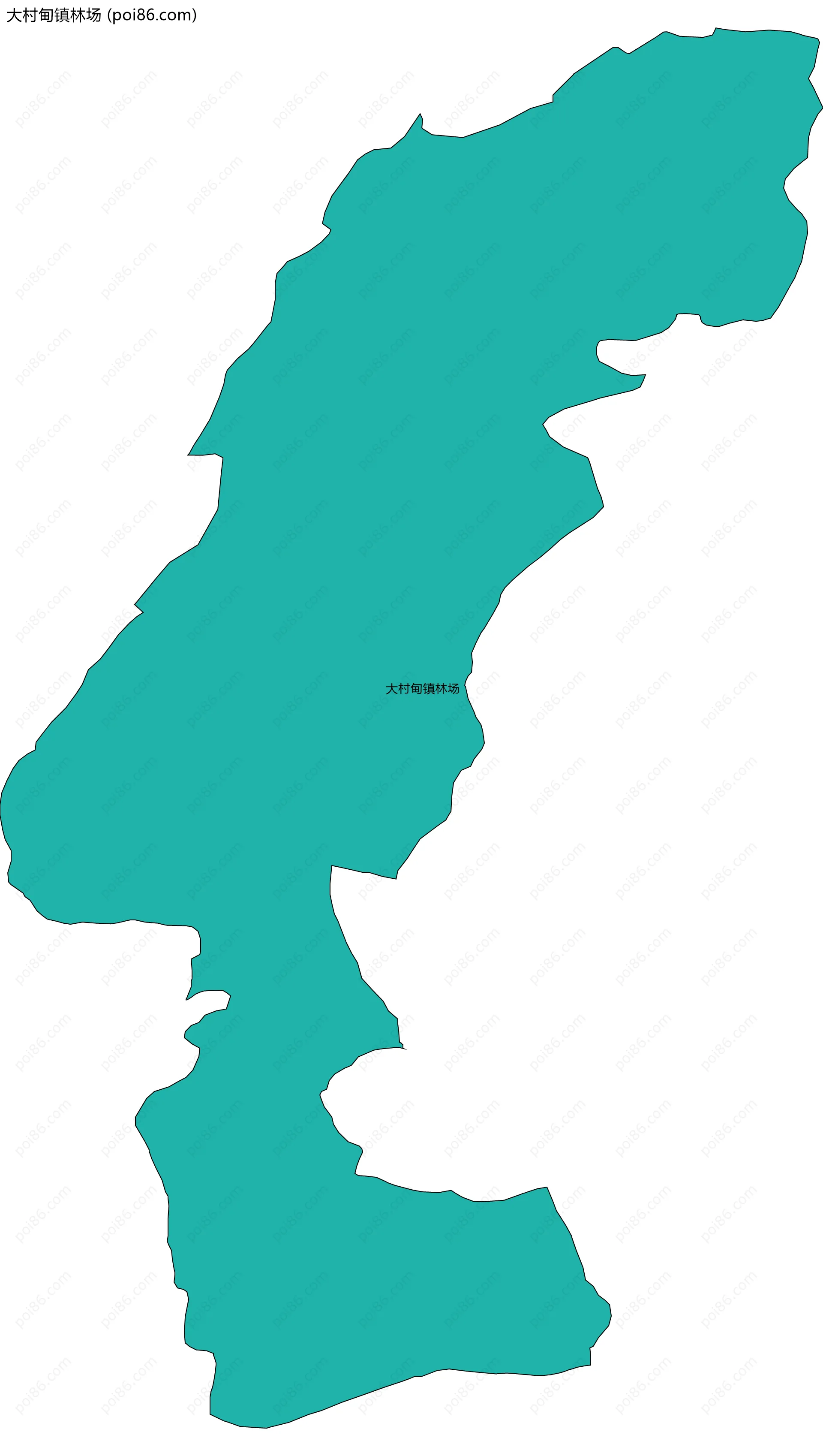 大村甸镇林场边界地图