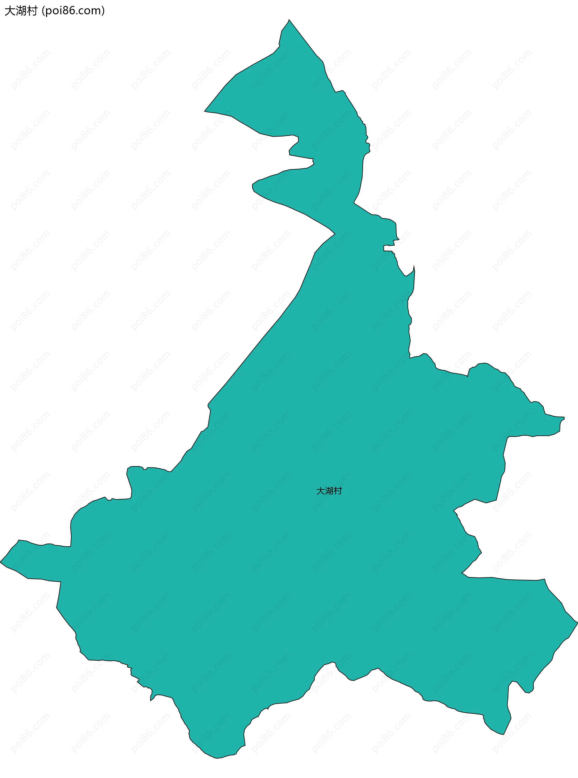 大湖村边界地图