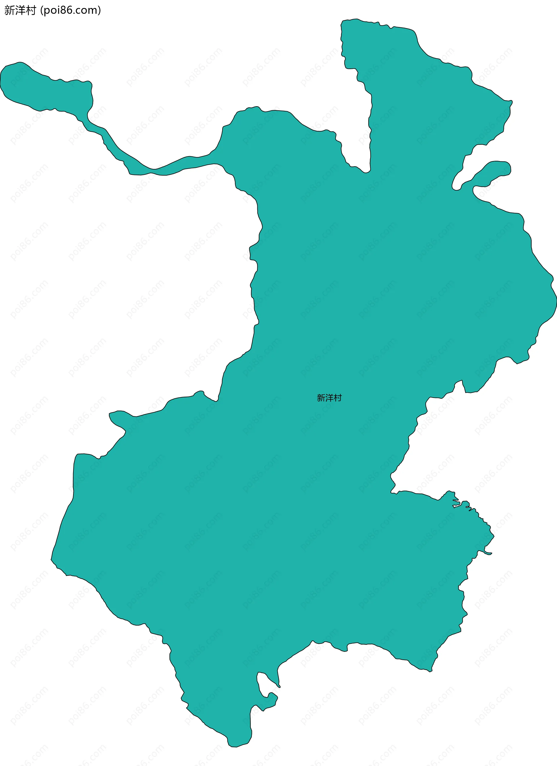 新洋村边界地图