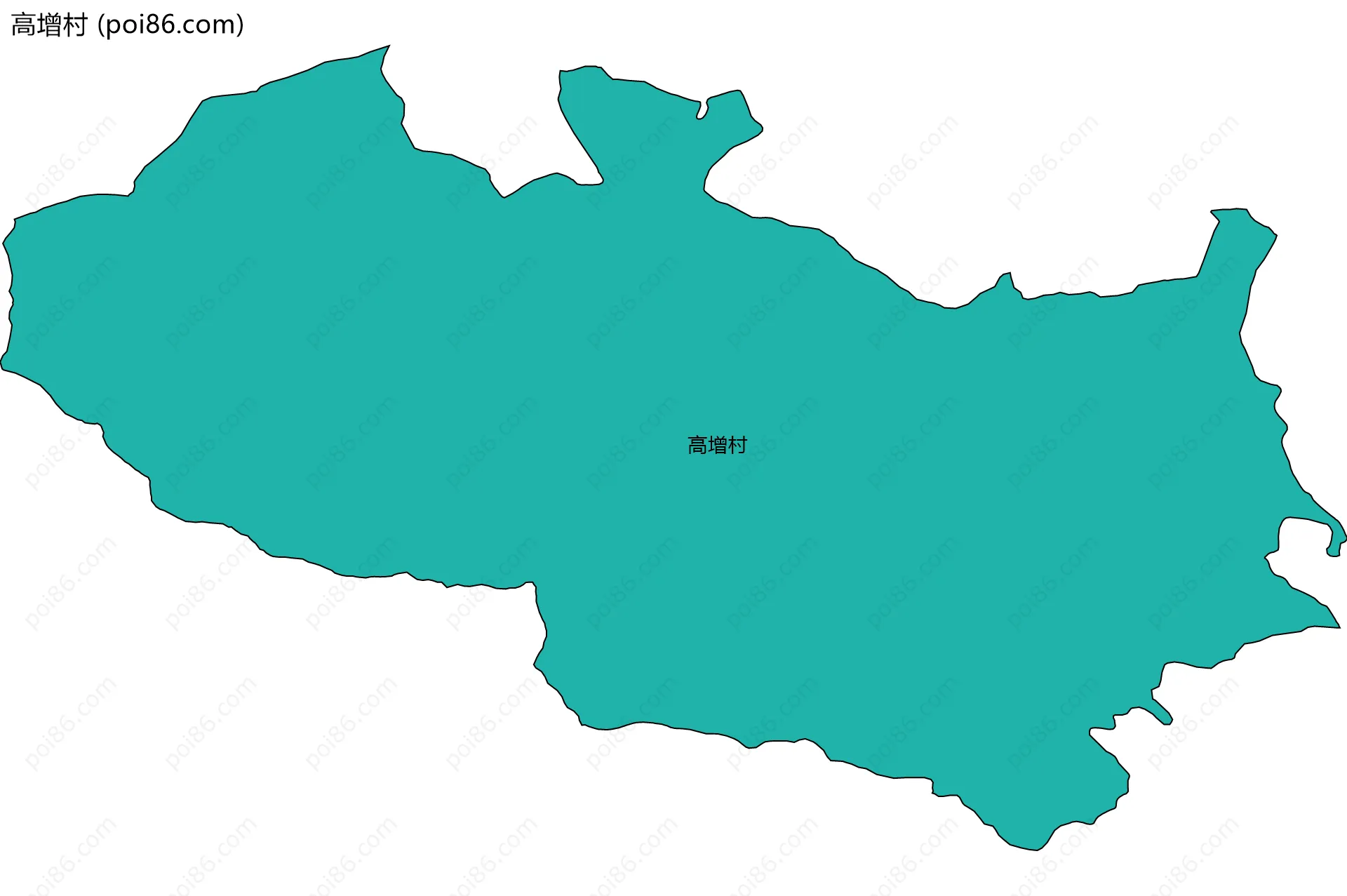 高增村边界地图